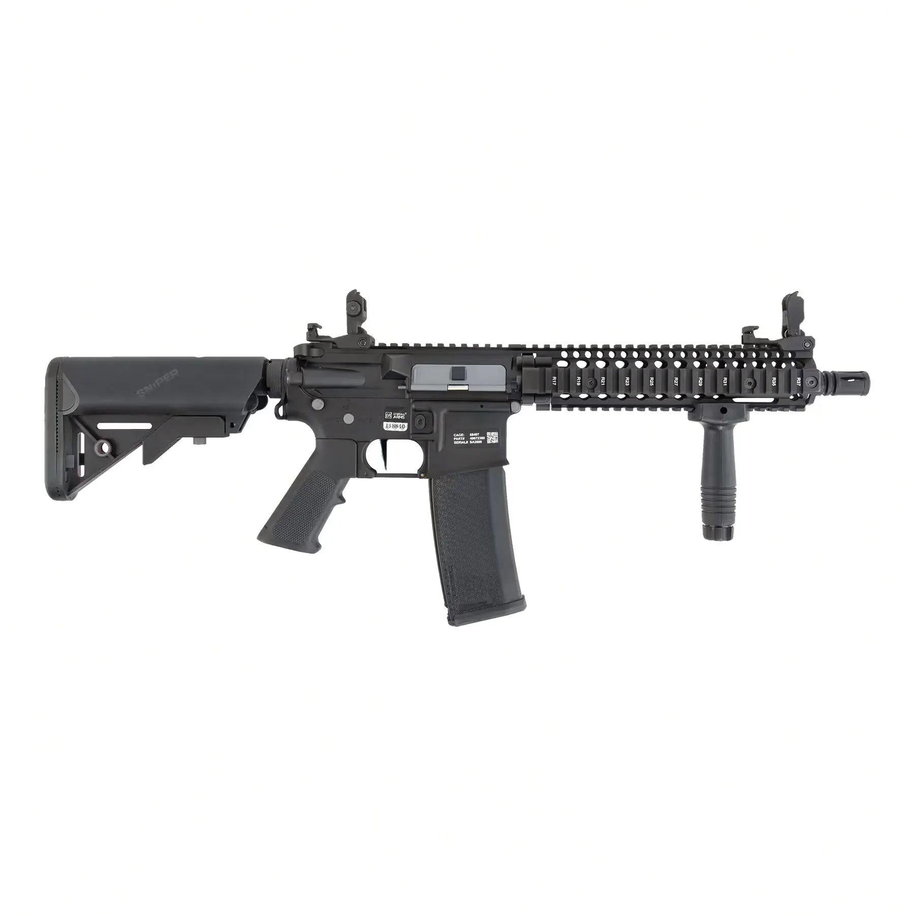 SAC Speedmonster Daniel Defense MK18 < 0,5J AEG Softair Gewehr, Black