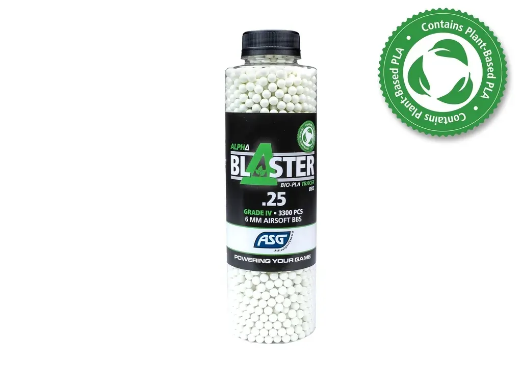 Alpha Blaster 0,25g Bio Tracer BBs, 3300rds Alpha Blaster 0,25g Bio Tracer BBs, 3300rds