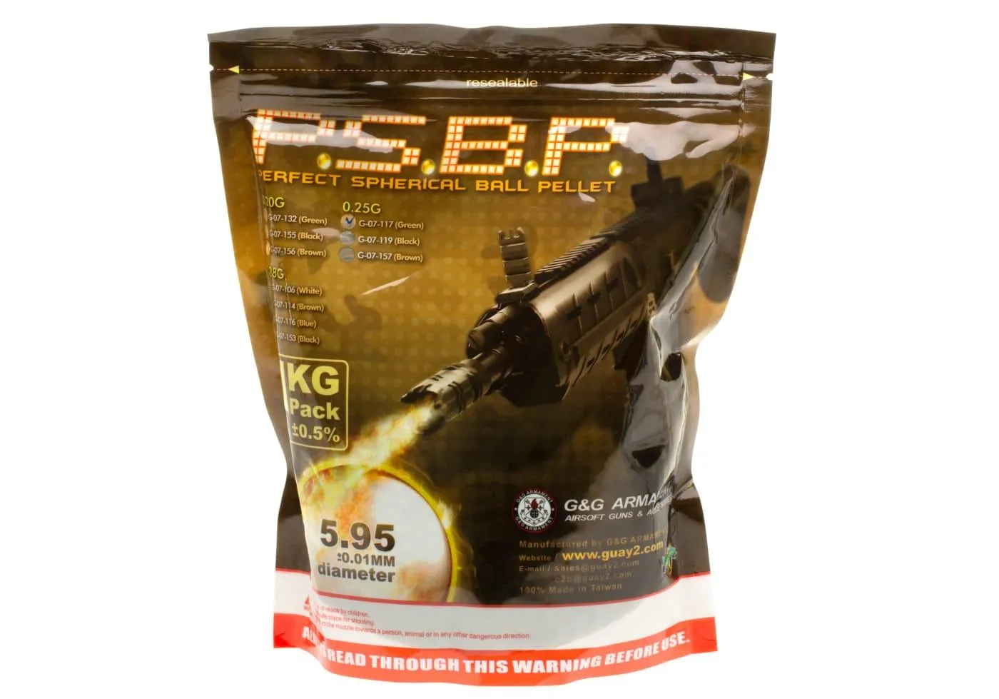 G&G 0,25g Perfect BBS Green, 4000rds G&G 0,25g Perfect BBS Green, 4000rds