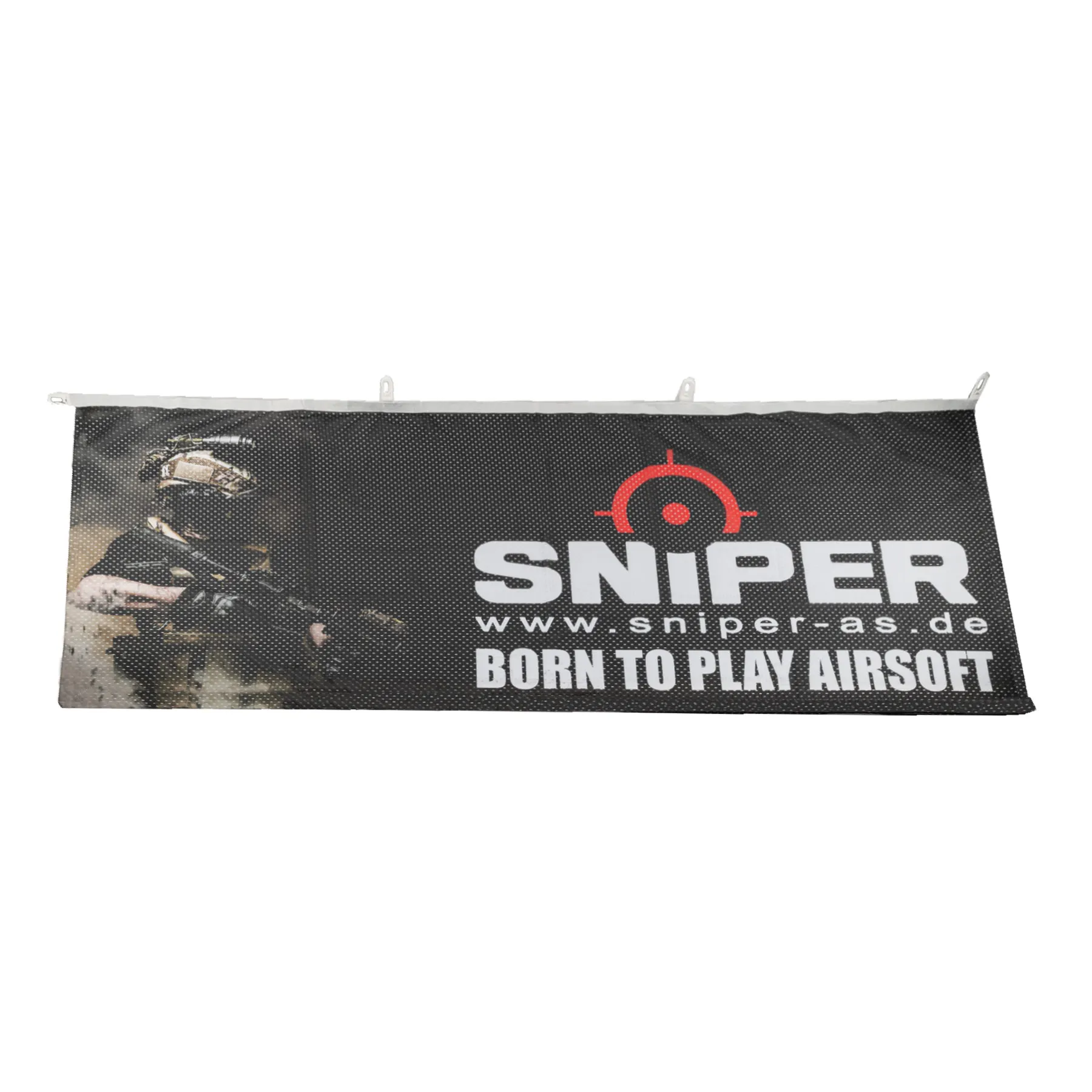 SNIPER-AS "Born To Play Airsoft" Flagge #2, 80x200 cm