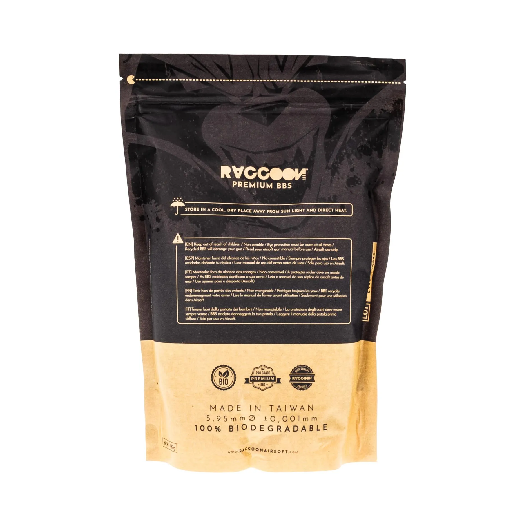 Raccoon Premium Bio BBs 0,23g, 1KG Raccoon Premium Bio BBs 0,23g, 1KG