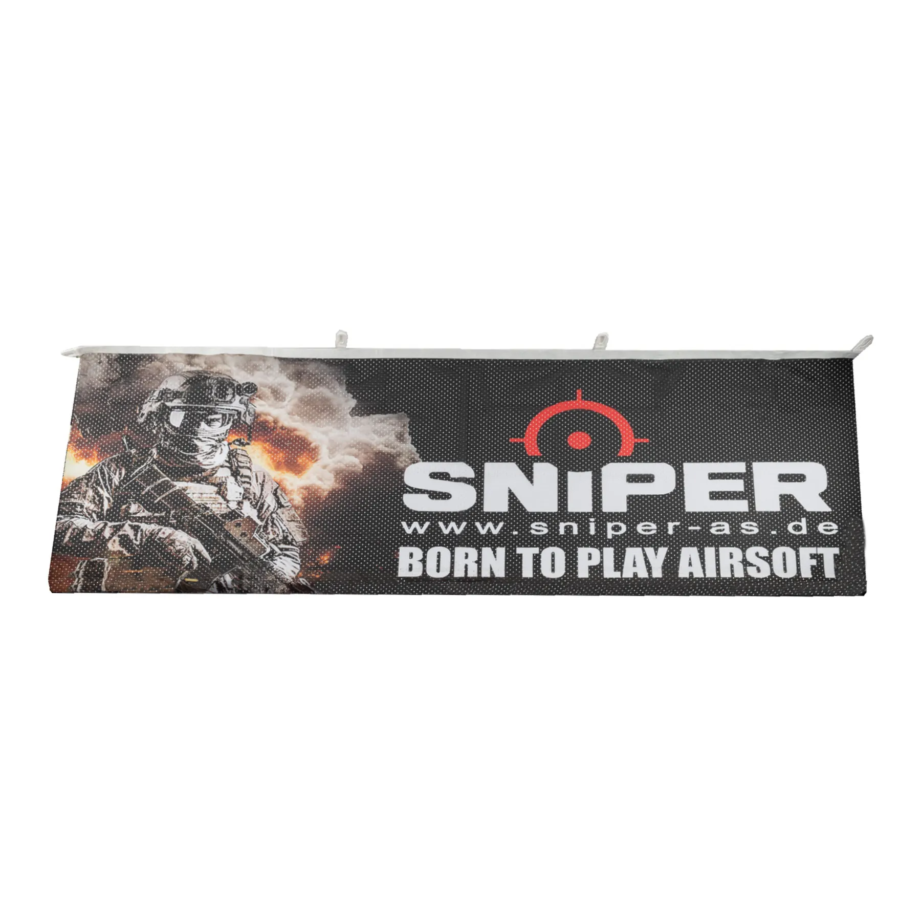 SNIPER-AS "Born To Play Airsoft" Flagge #4, 80x200 cm