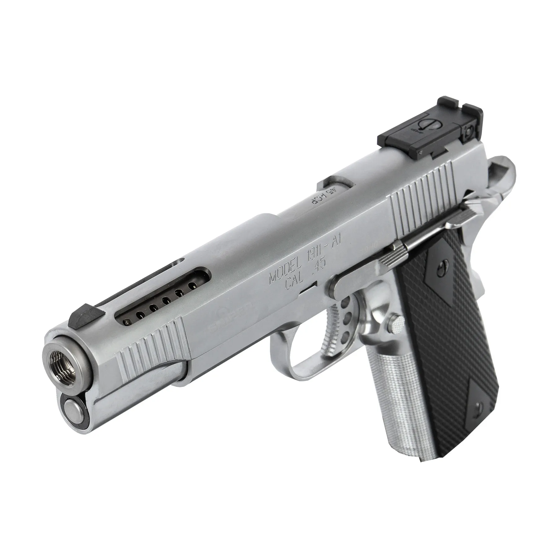 AW Custom NE1201 1911 Silver GBB Softair Pistole AW Custom NE1201 1911 Silver GBB Softair Pistole