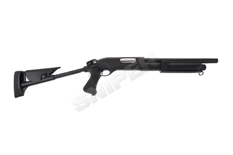 M870 Police Sliding Tri-Shot Spring Shotgun, Black