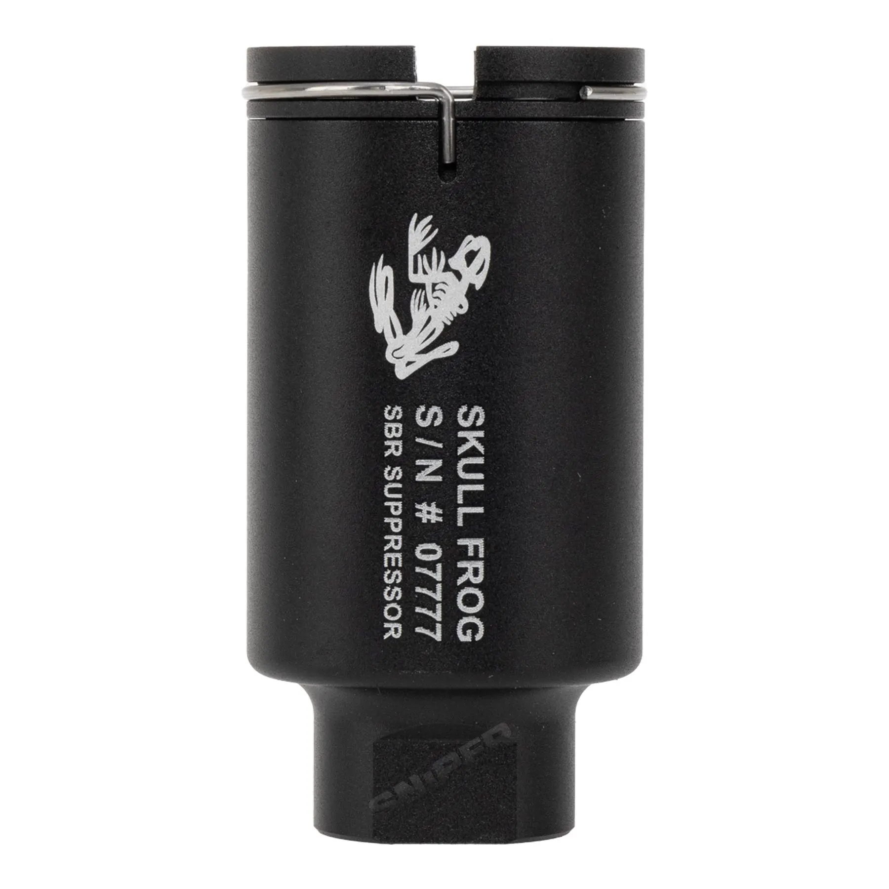 Elements Skull Frog Mini Flash Hider, Black Elements Skull Frog Mini Flash Hider, Black