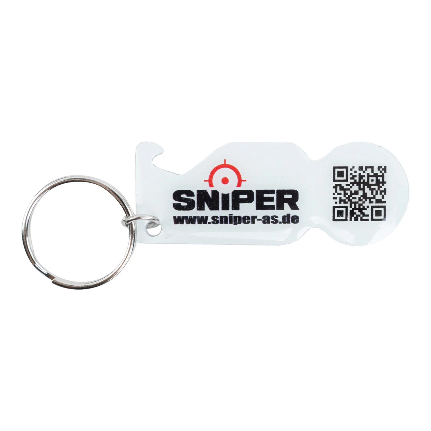 Sniper-AS Einkaufswagenlöser & Flaschenöffner, White