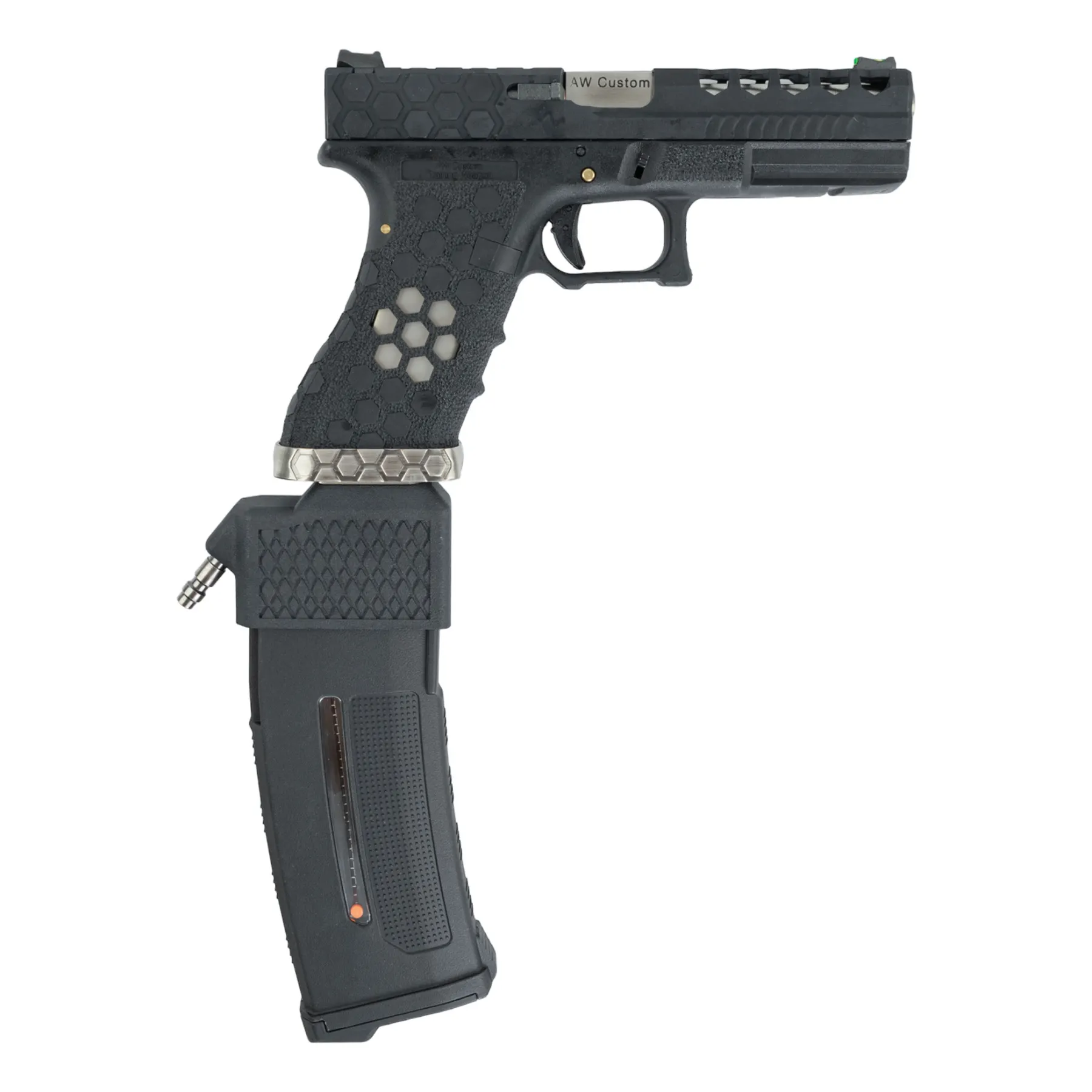 HPA Set SAC VX0101 + Bottle + Creeper HPA US Softair Pistole HPA Set SAC Custom VX0101 Hex Cut HPA US Softair Pistole