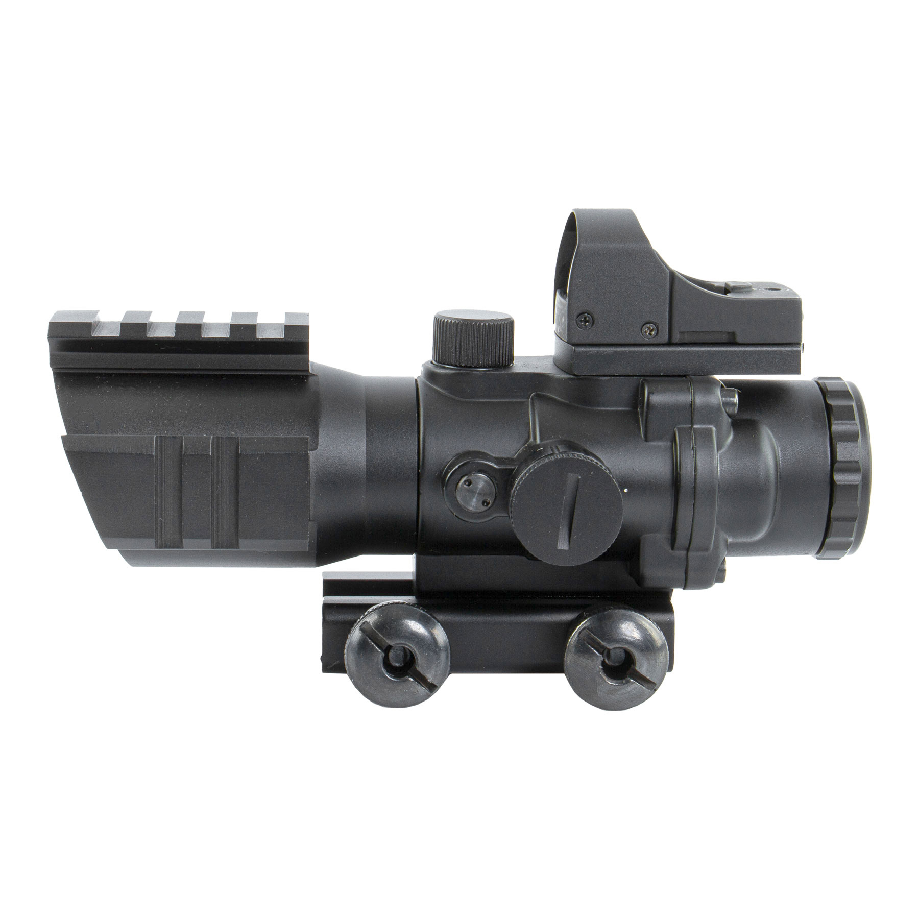 Theta Optics 4x32 Rhino Scope w/ Micro Red Dot, Black