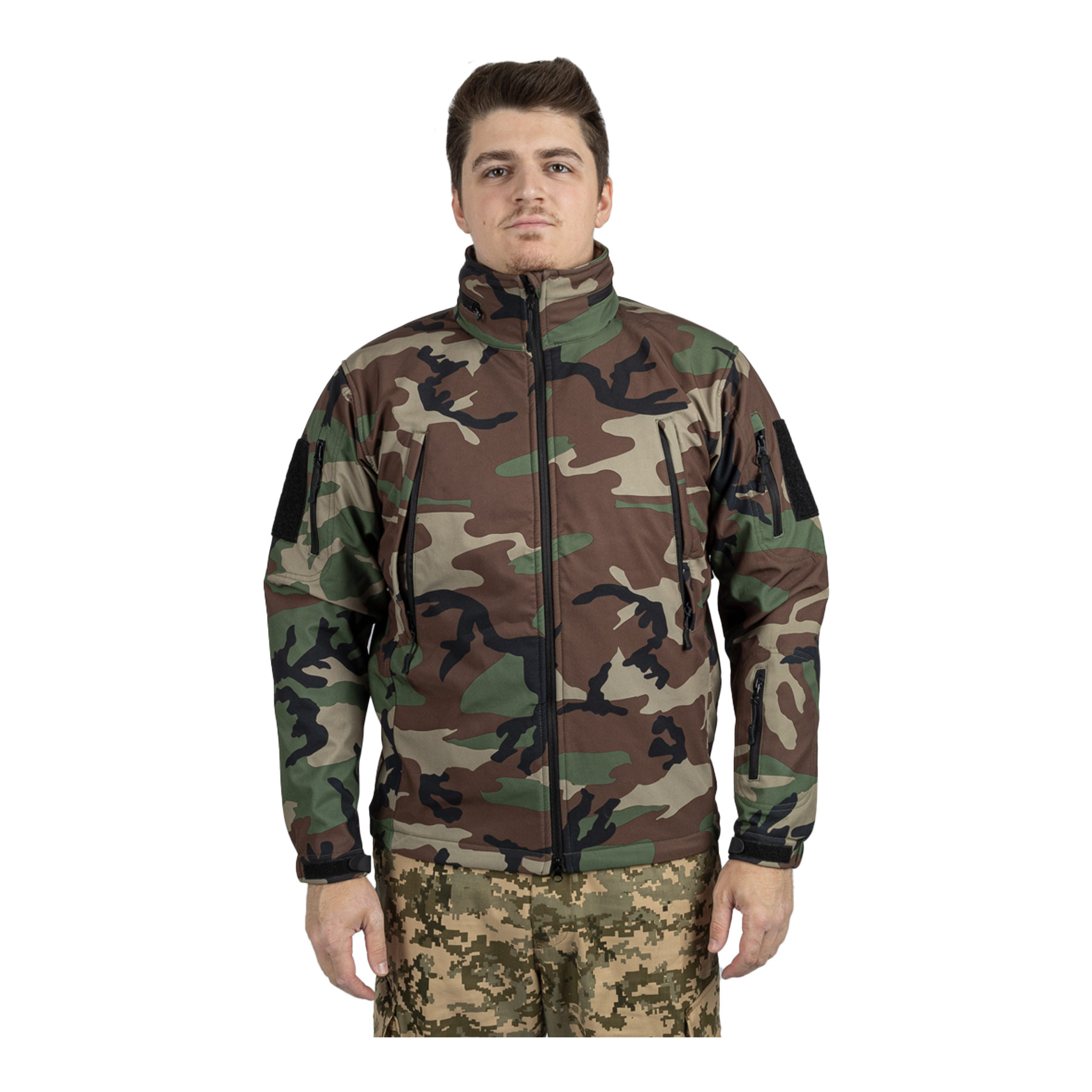 Soft Shell Jacket Tactical, Woodland