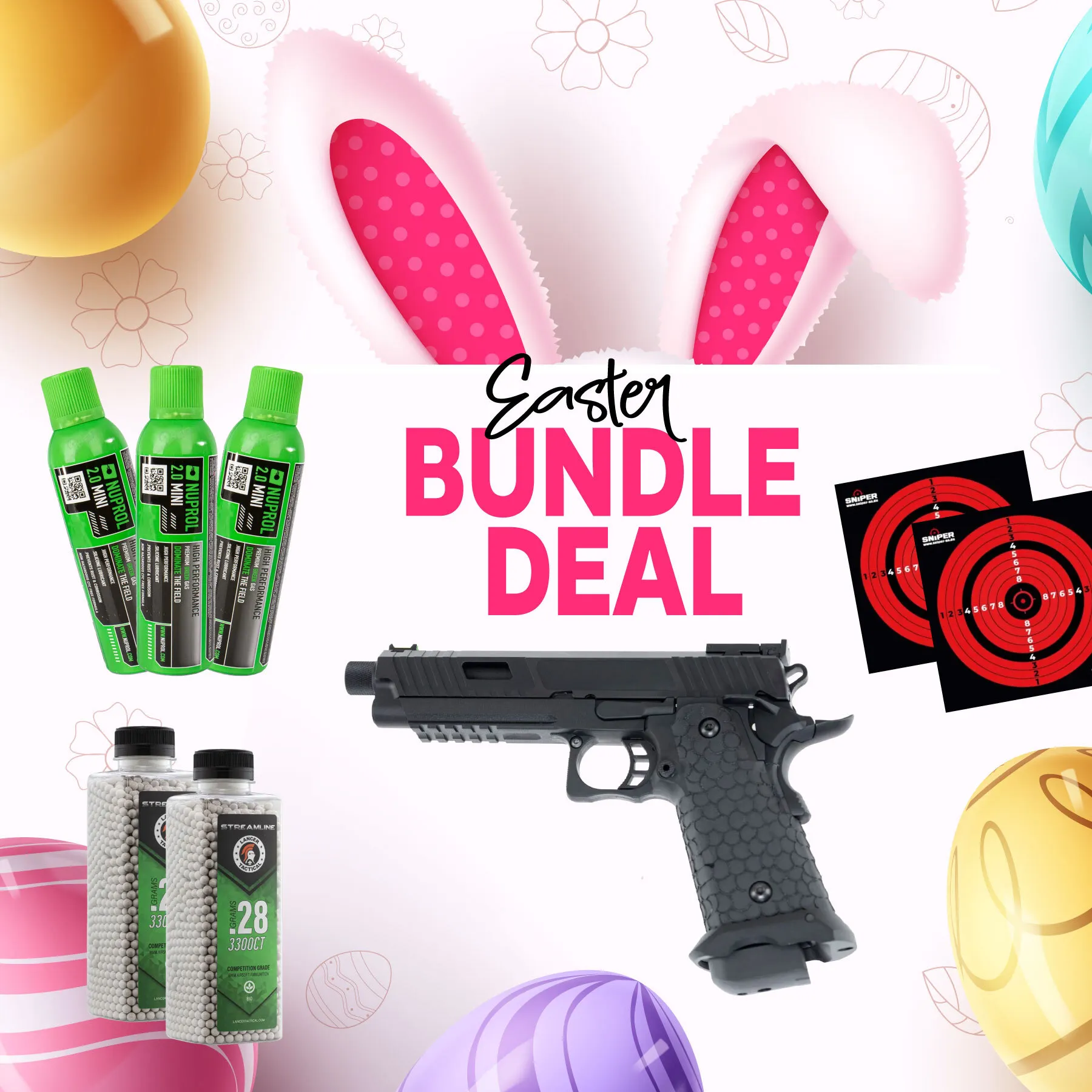 Easter Bundle - Reapo BABA YAGA Dark Side Hi-Capa Softair Pistole, CO2 und Gas