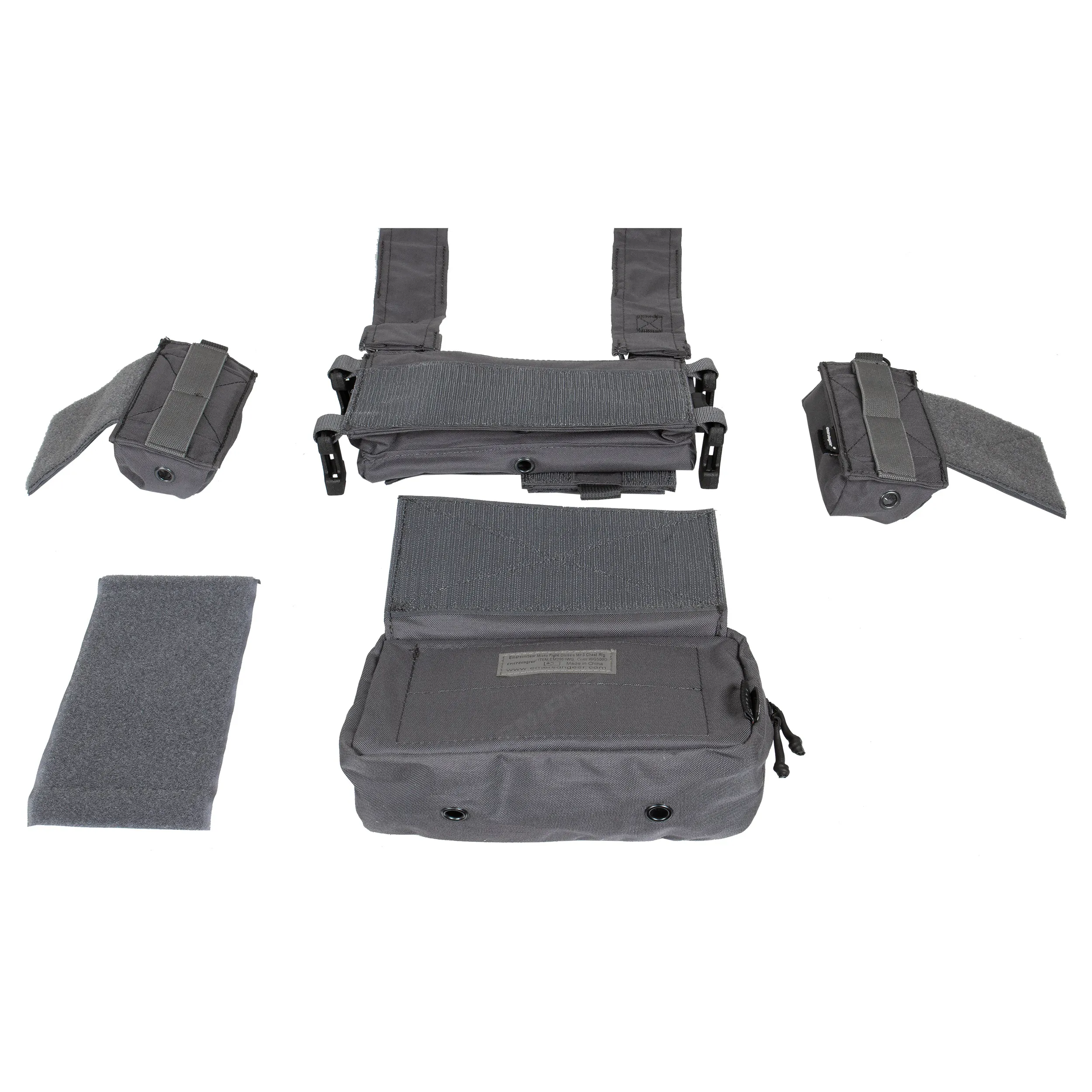 Micro Fight Chissis MK3 Chest Rig, Wolf Grey