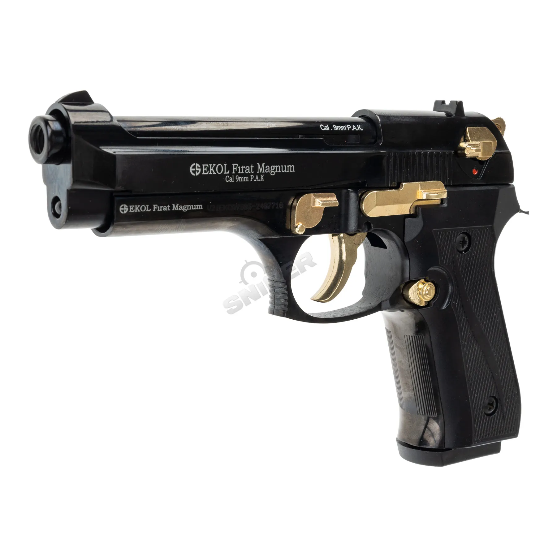 EKOL Firat 9mm P.A.K. Schreckschusspistole, Black/Gold