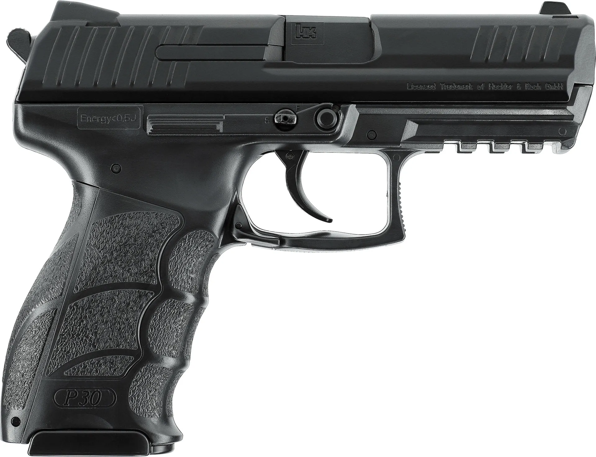 Heckler und Koch P30 Federdruck Pistole < 0,5J, Black