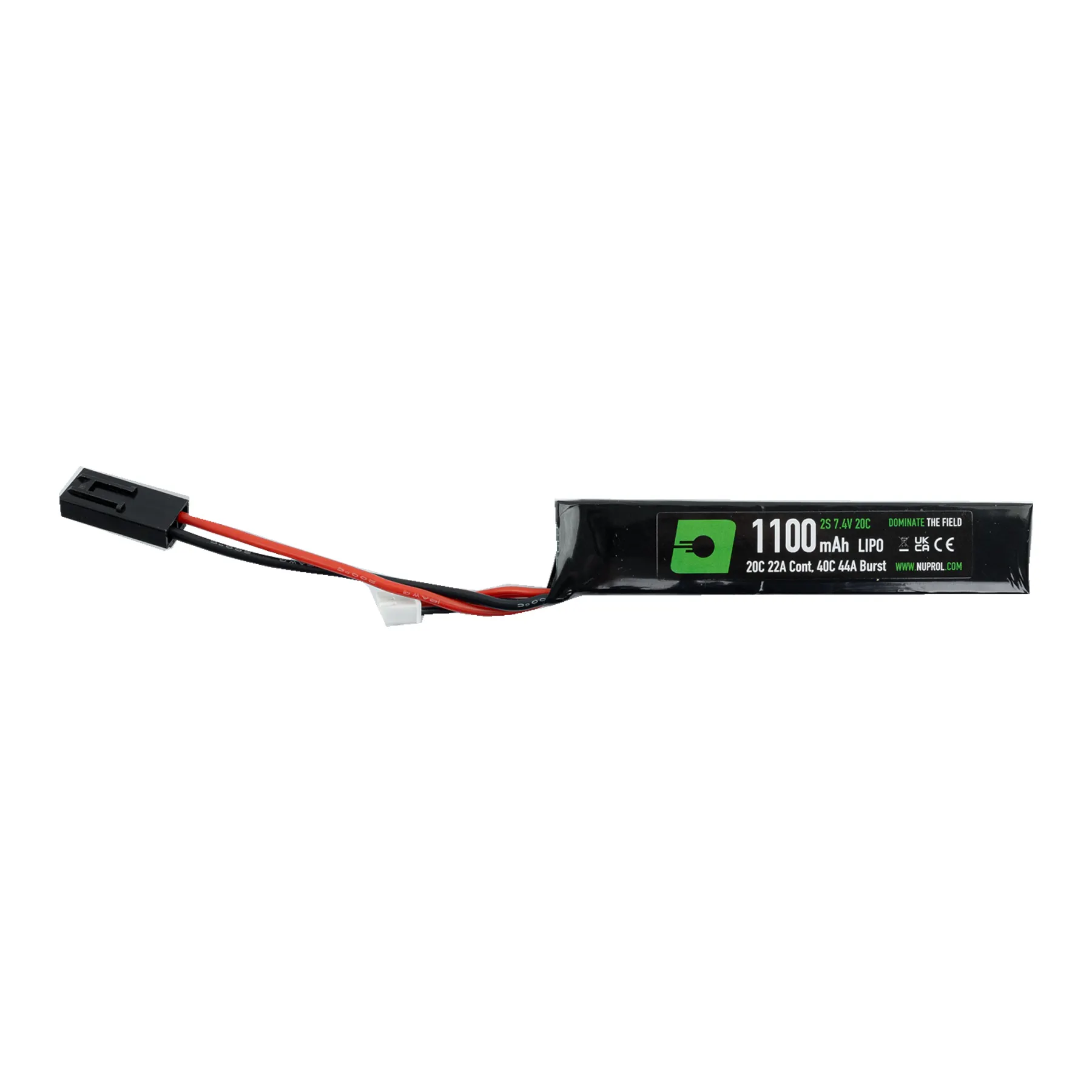 Tamiya 7,4V 1100 mAh 20C Lipo Akku, 1 Stick