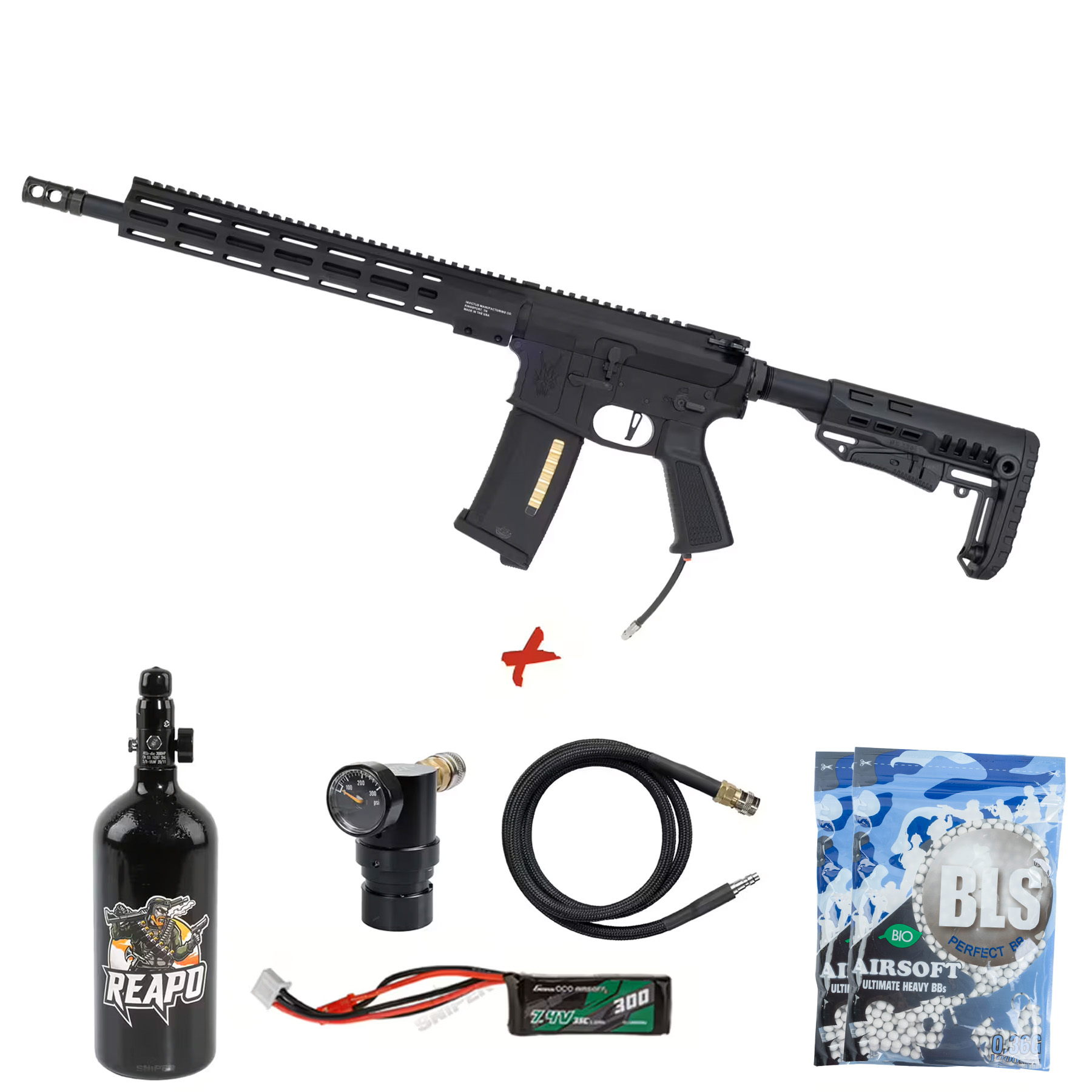 HPA Deal #1 - MTW Billet 14,5" Tactical Inferno Edition Gen. 3, Black