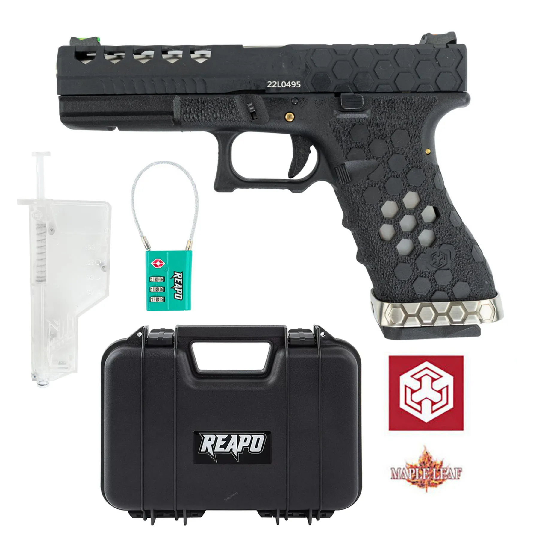 SAC Custom VX0101 Hex Cut GBB Softair Pistole SAC Custom VX0101 Hex Cut GBB Softair Pistole