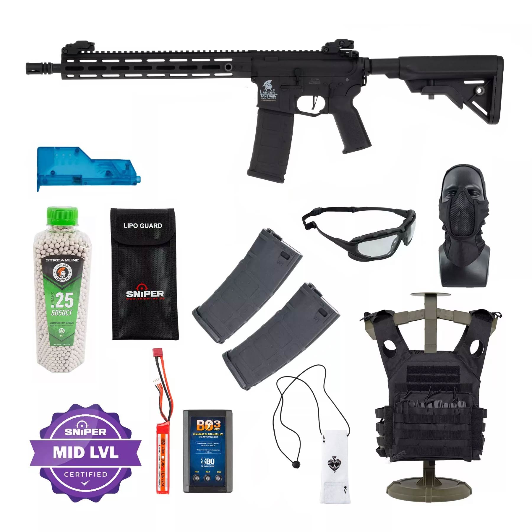 Einsteiger Set #2 - Lancer LT-32 M-Lock 13" Gen 3 w/ Nebula ETU (S)AEG, Black