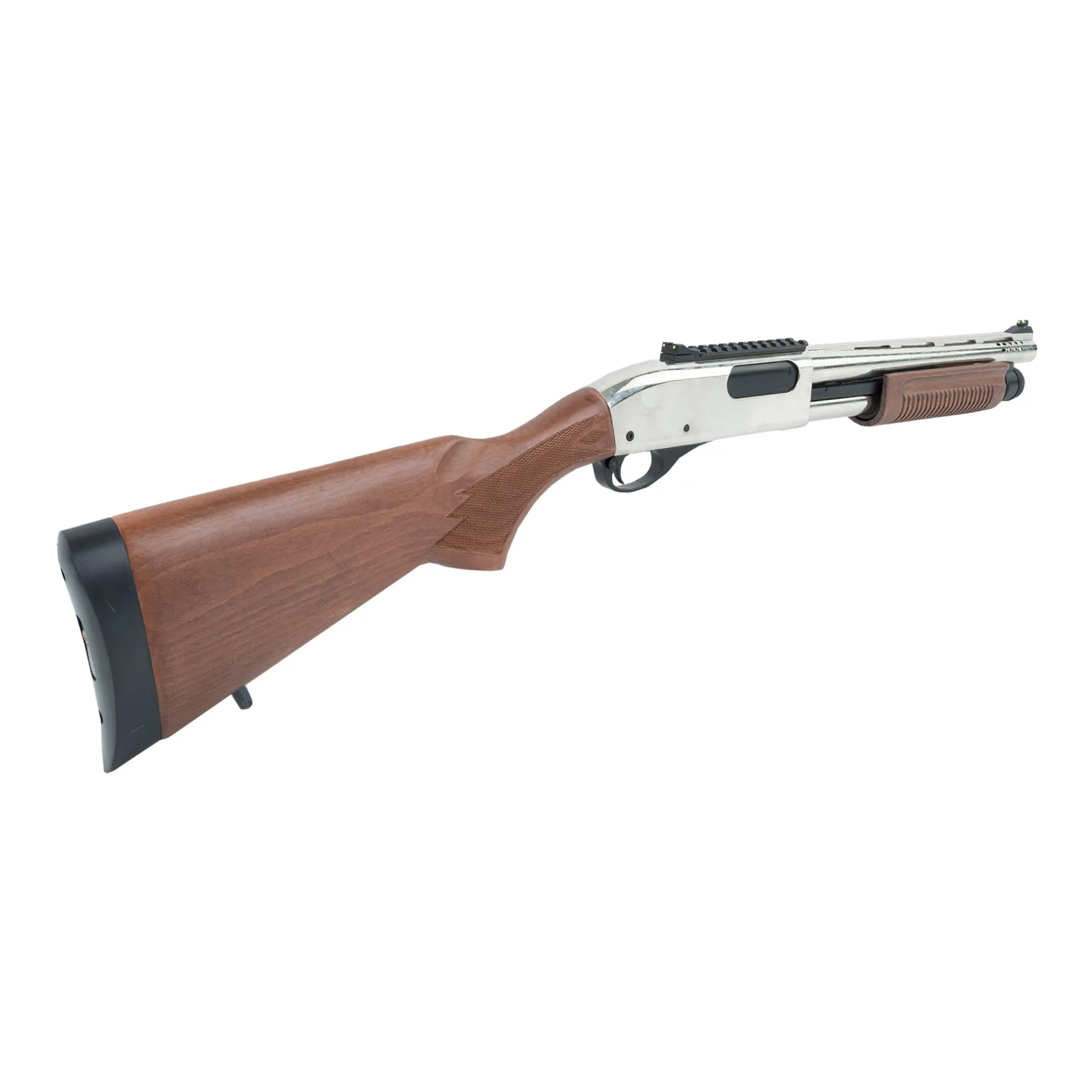 M870 AR Tri-Shot Gas Action Shotgun, Real Wood Silver M870 AR Tri-Shot Gas Action Shotgun, Real Wood Silver