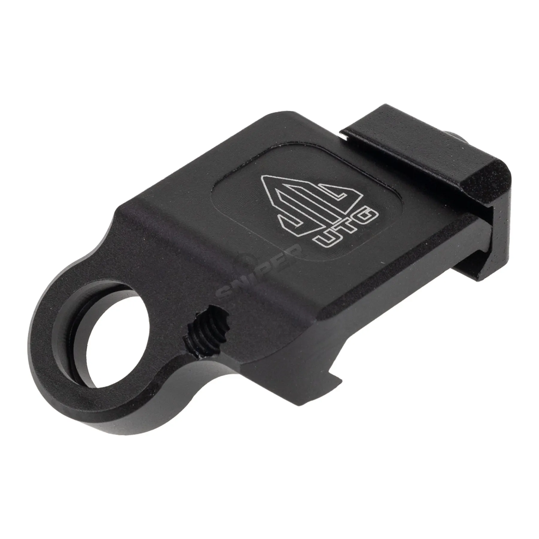 UTG Low Profile Angled QD Sling Swivel Adapter für Picatinny, Black UTG Low Profile Angled QD Sling Swivel Adapter für Picatinny, Black