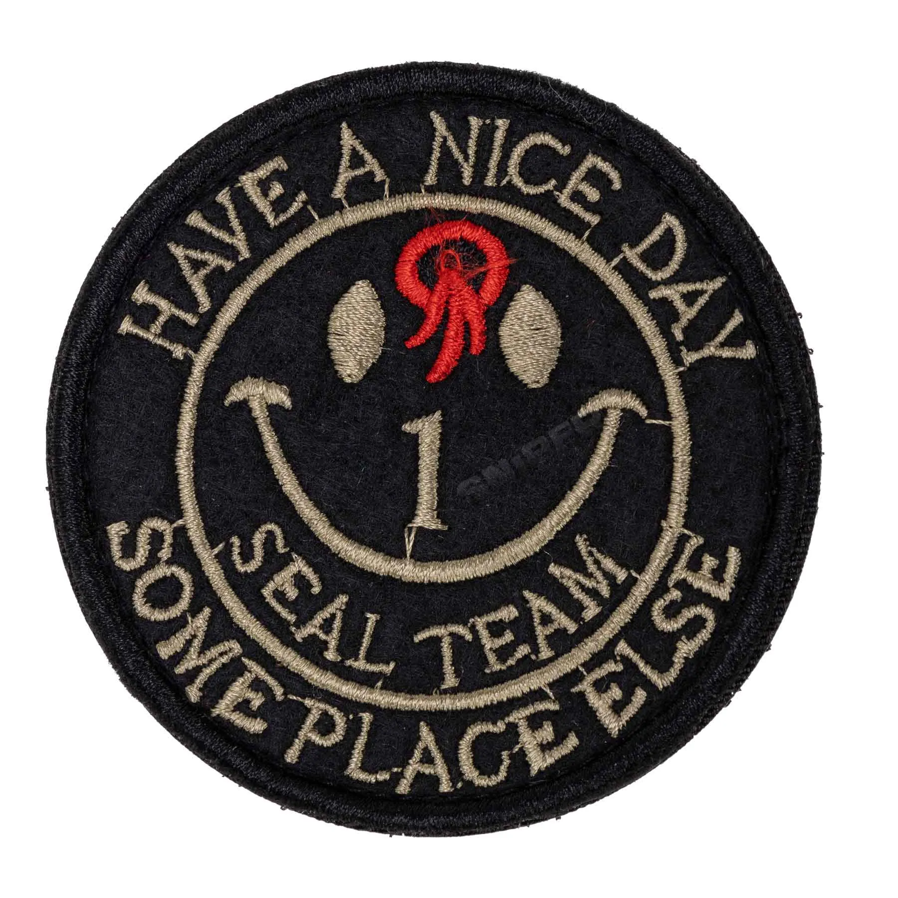 Emerson Embroidery Patch Smiley, Black Emerson Embroidery Patch Smiley, Black
