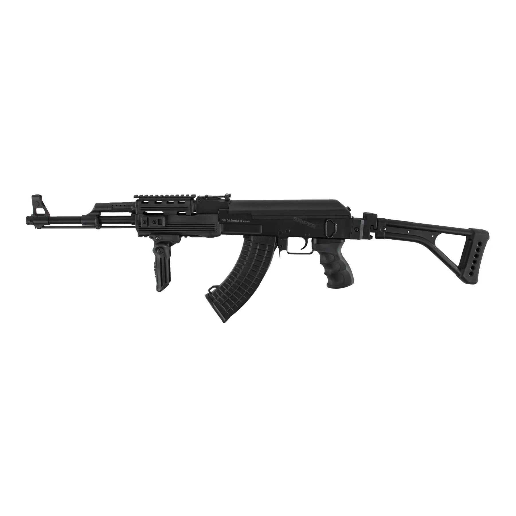 AK47 Tactical FS, < 0,5 Joule, Black