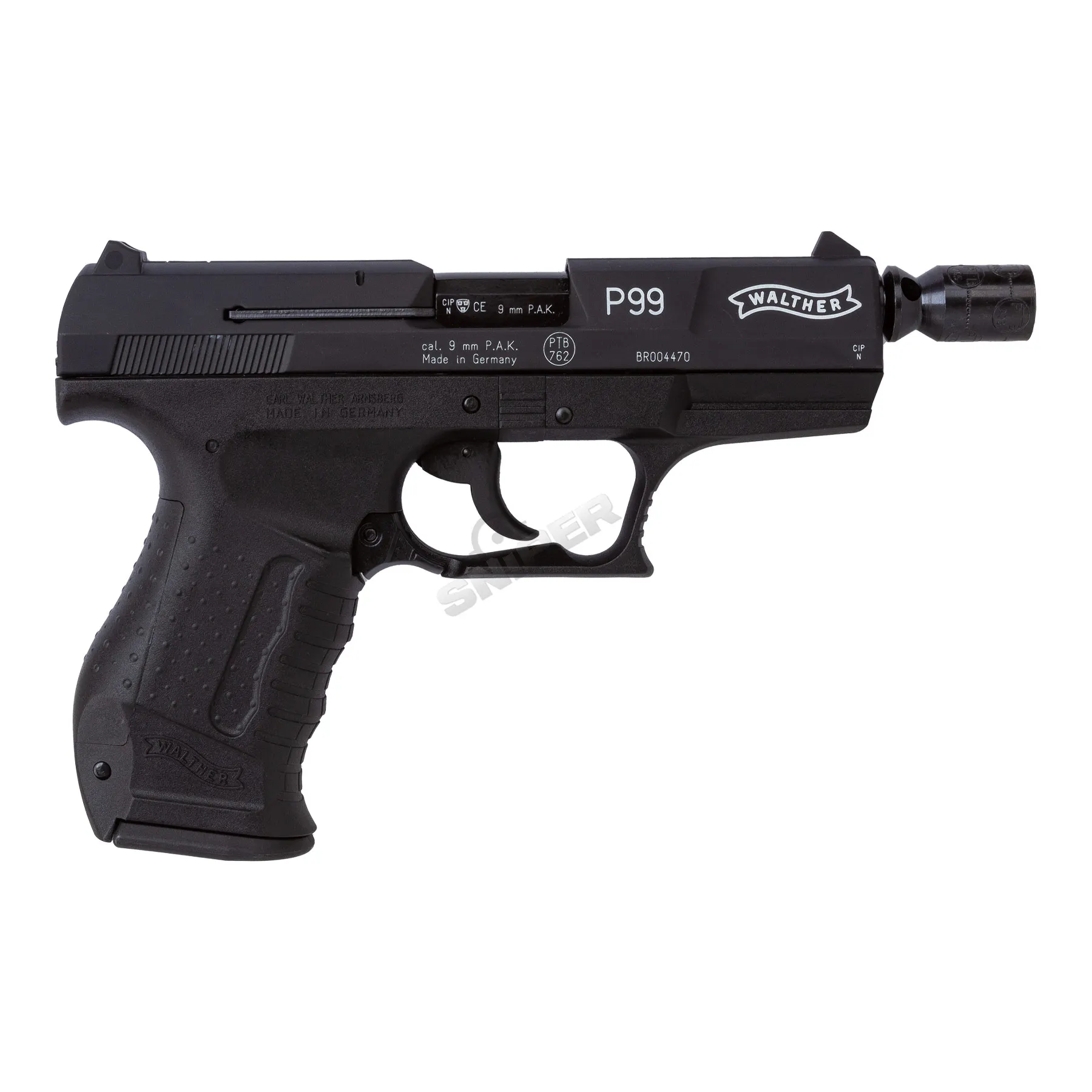 Walther P99 Schreckschusspistole 9mm P.A.K, Black Walther P99 Schreckschusspistole 9mm P.A.K, Black