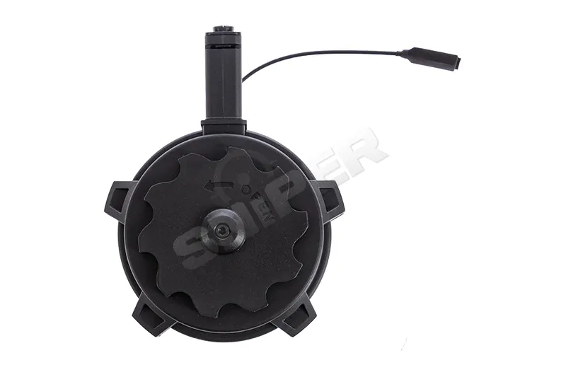 M4 / M16 Auto Winding Attack Drum Mag, Black M4 / M16 Auto Winding Attack Drum Mag, Black