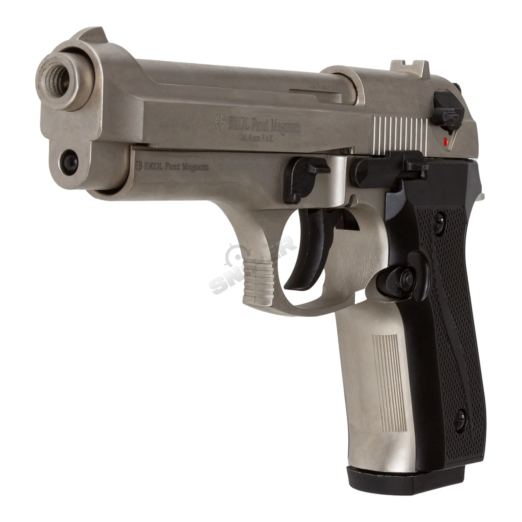 EKOL Firat 9mm P.A.K. Schreckschusspistole, Nickel Silvester Bundle #1 EKOL Firat 9mm P.A.K. Schreckschusspistole, Nickel