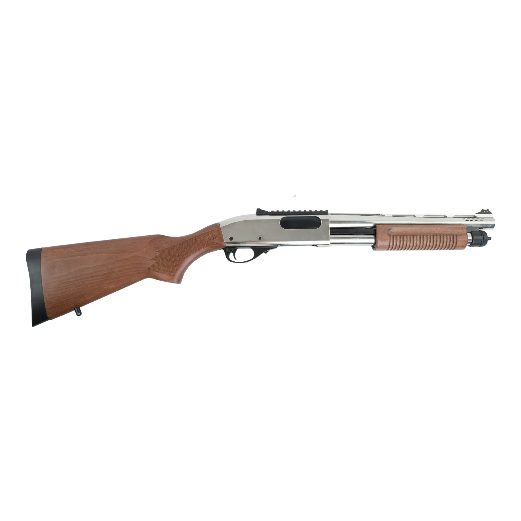 M870 AR Tri-Shot Gas Action Shotgun, Real Wood Silver M870 AR Tri-Shot Gas Action Shotgun, Real Wood Silver