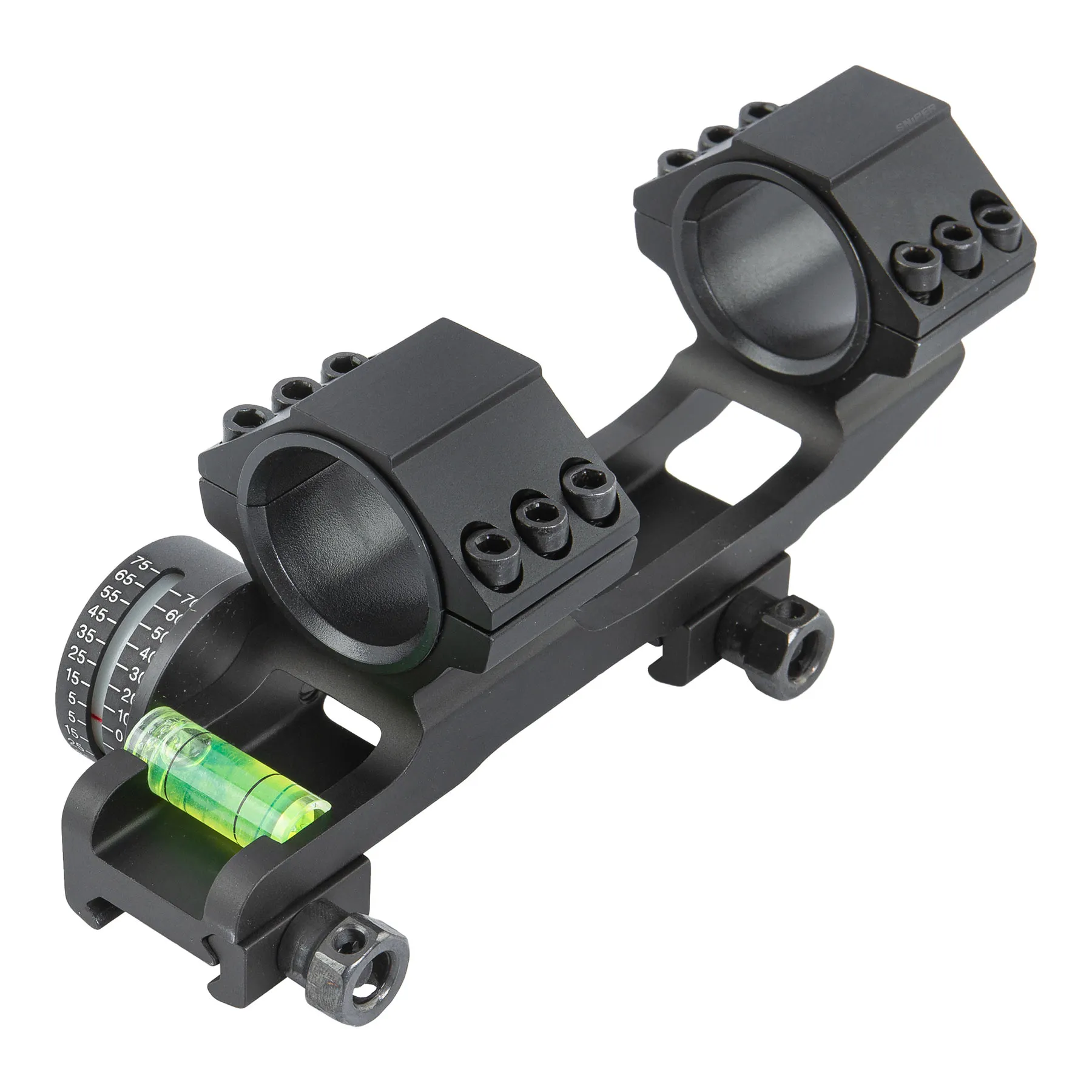 30mm Scope Mount with Level, Black