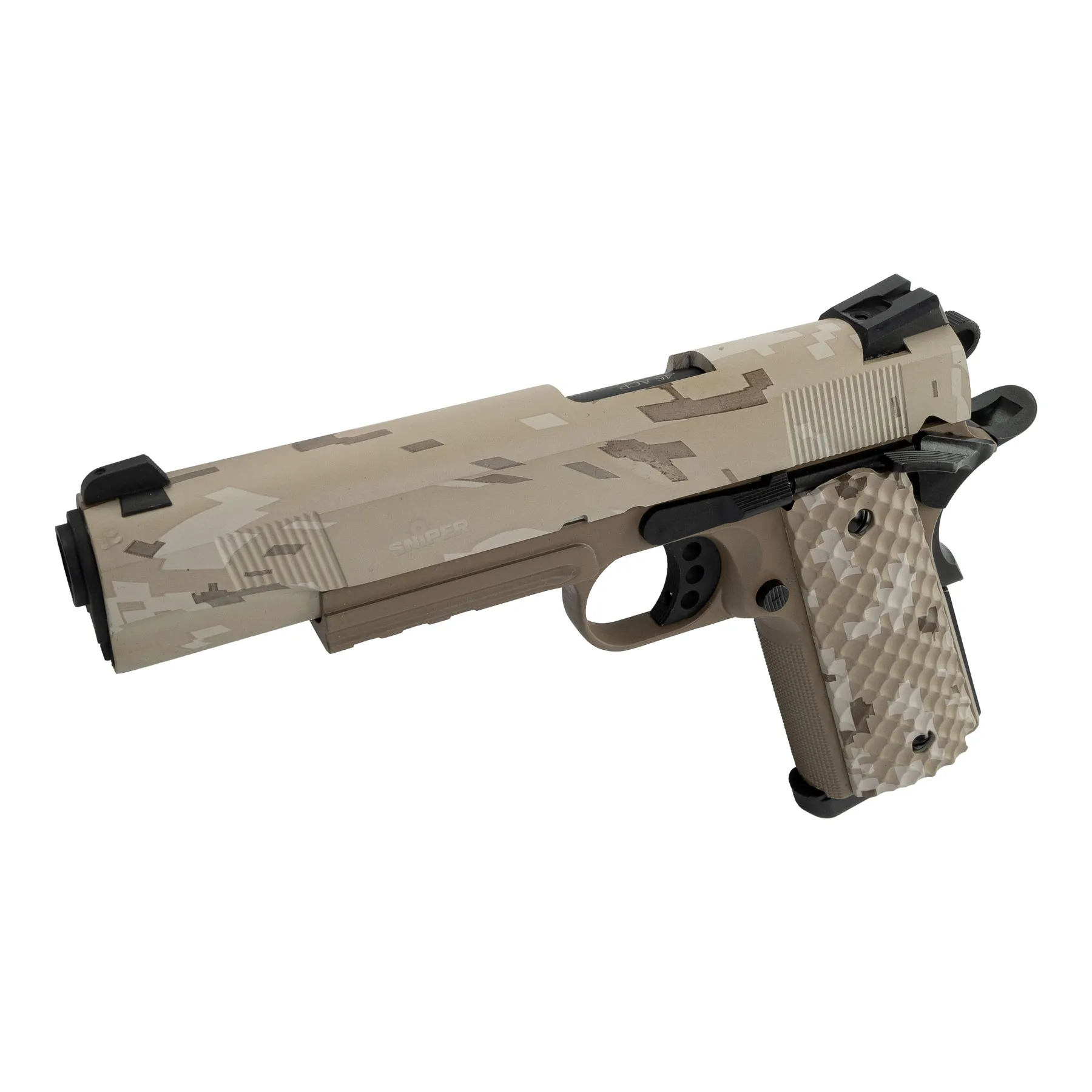 Raven 1911 MEU Railed GBB, Tan/Digi Desert