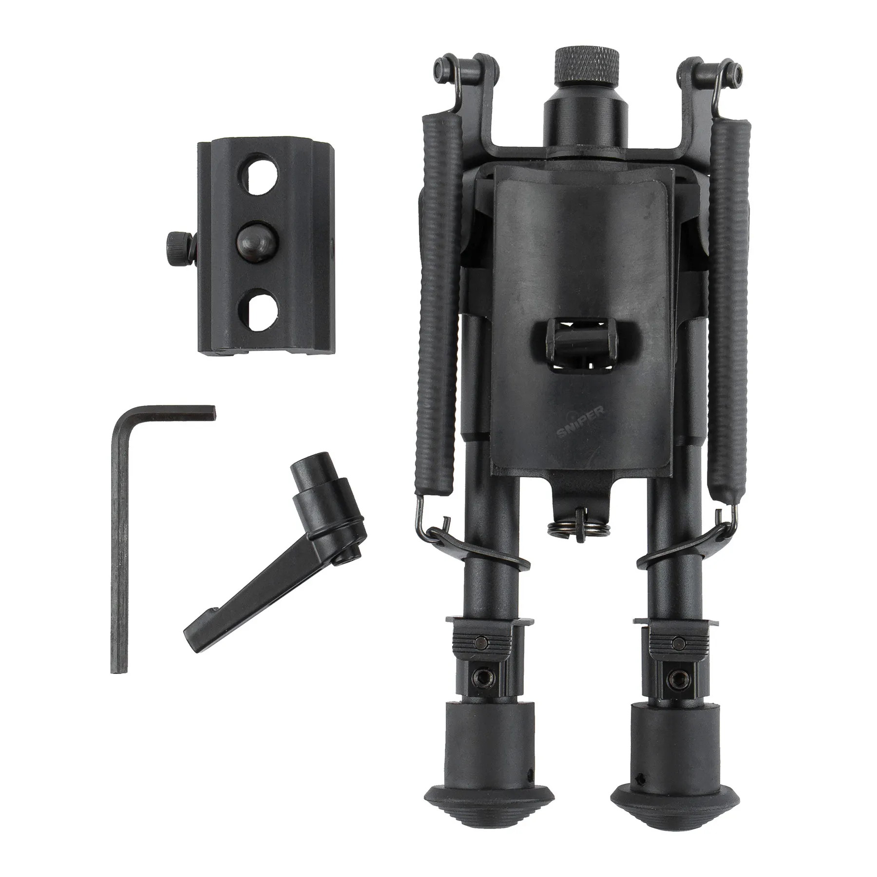 Vector Optics Swivel Pivot Bipod mit Feder, 6", Schwarz