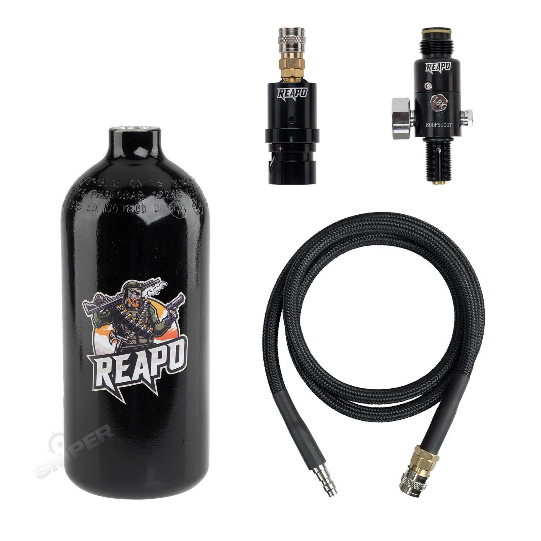 Reapo Twister MR Regulator Gen.2 Complete HPA Set Black, US Top Version