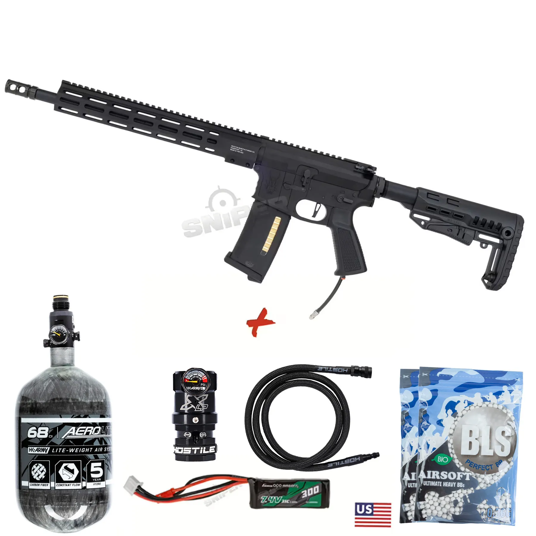 HPA Deal #4 - MTW Billet 14,5" Tactical Inferno Edition Gen. 3, Black