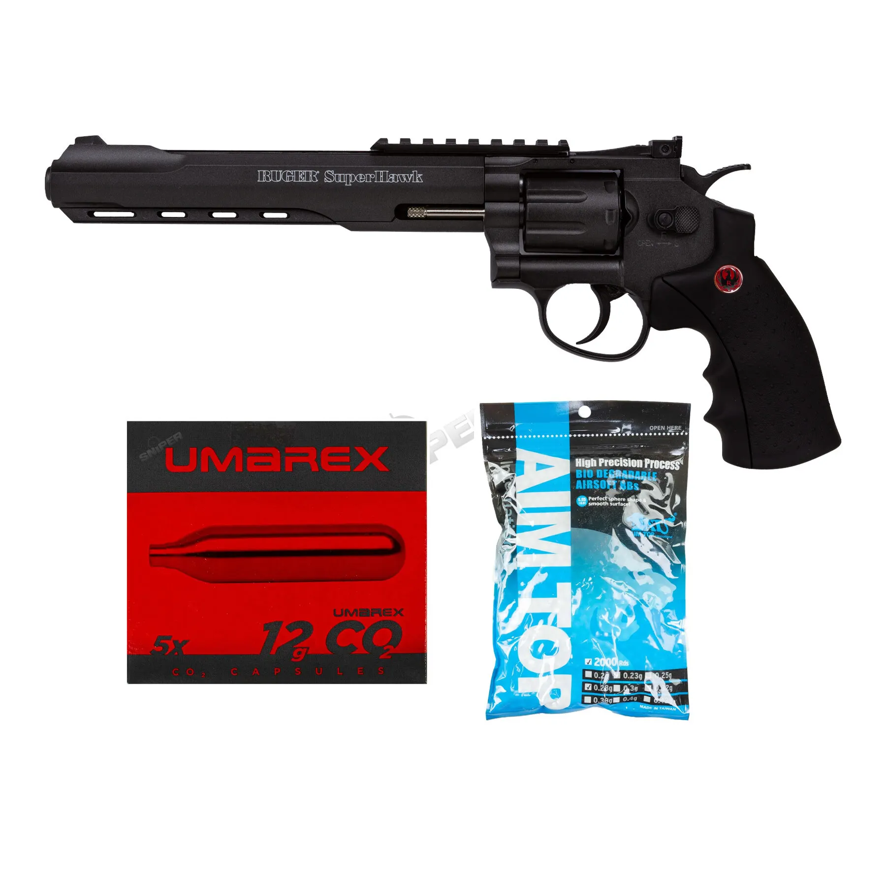 Bundle Deal #1 - Ruger Super Hawk Revolver 8", Black Bundle Deal #1 - Ruger Super Hawk Revolver 8", Black