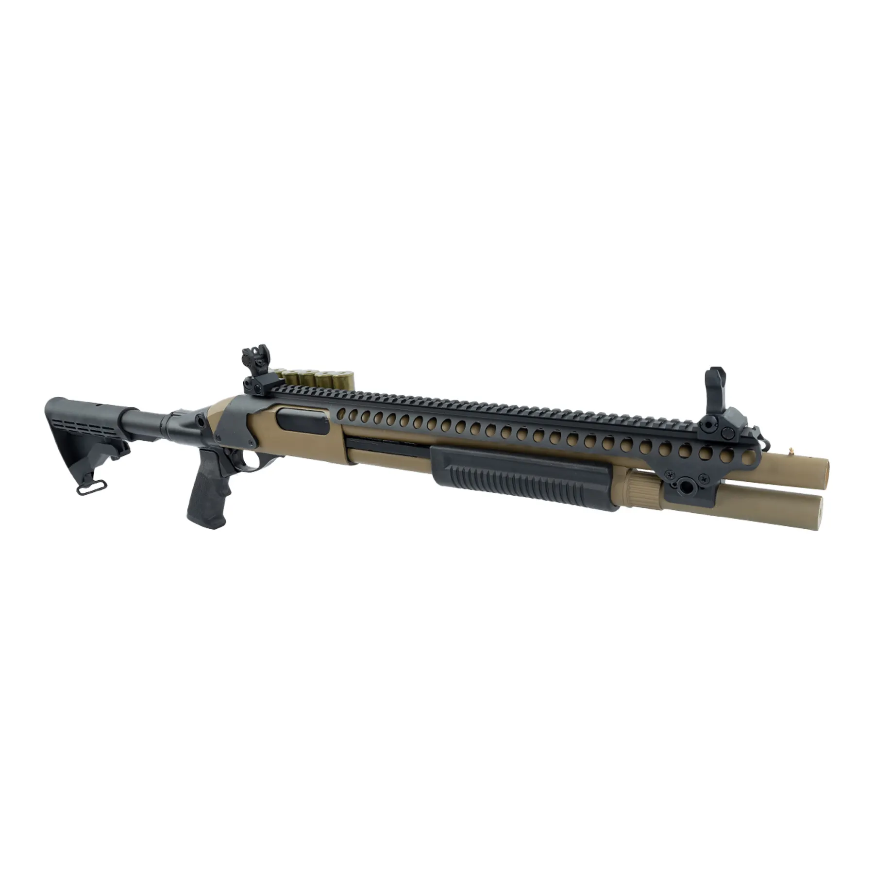 M870 AR Tactical Tri-Shot Gas Action Shotgun, Tan