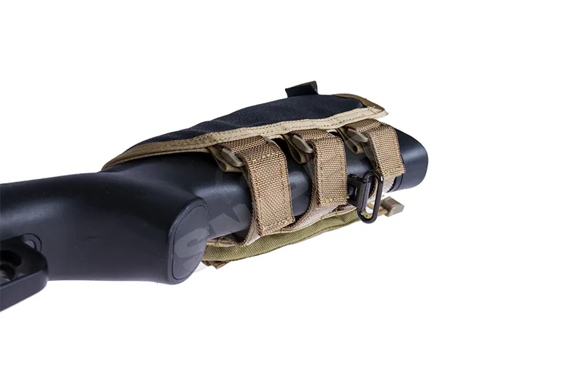 Sniper Rifle Stock Ammo Pouch, Khaki/Tan