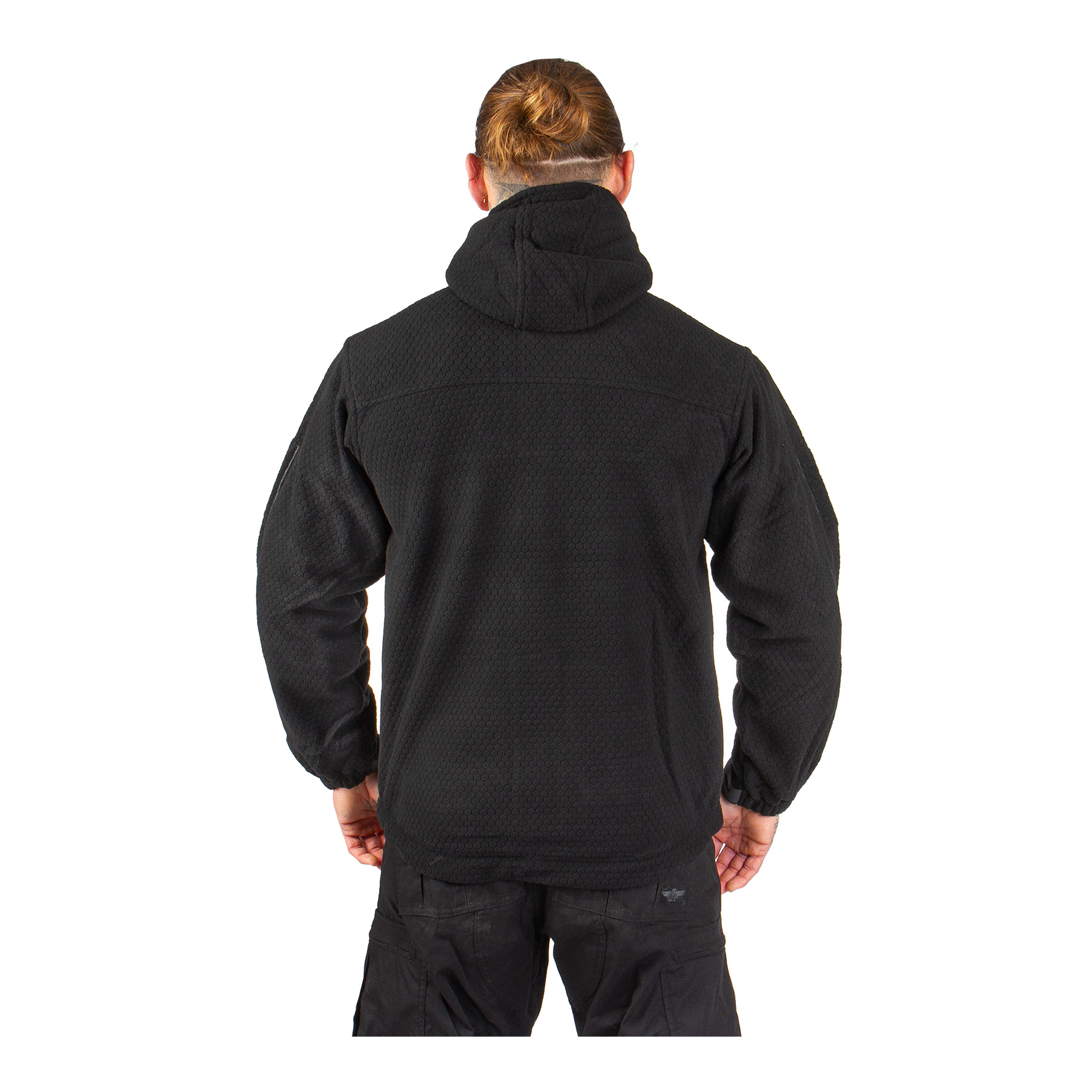 Hexagon Fleece Weste, Black