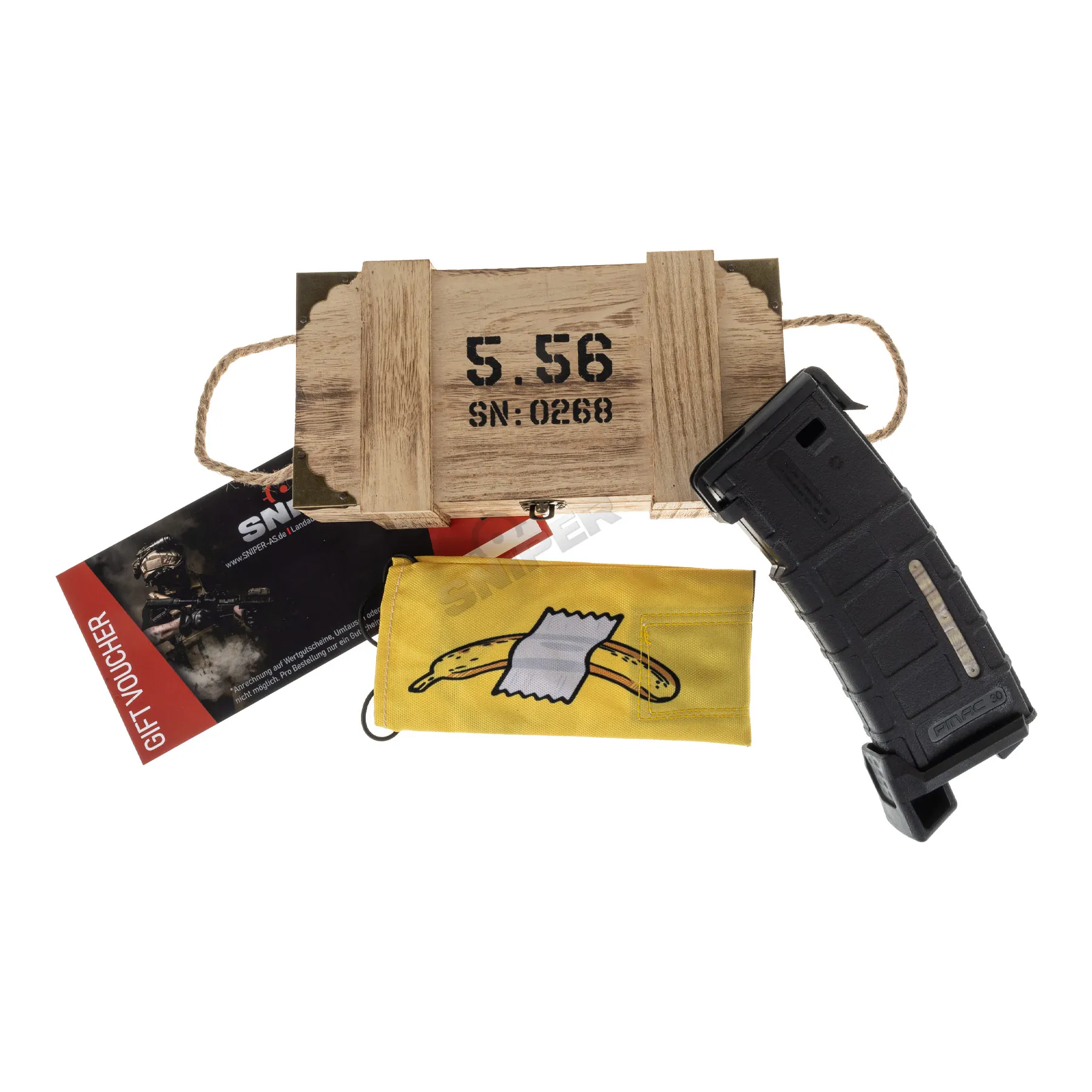 Box Deals - Sniper 20€ Gutschein & Banane Laufsocke, Black Box Deals - Sniper 20€ Gutschein & Banane Laufsocke, Black