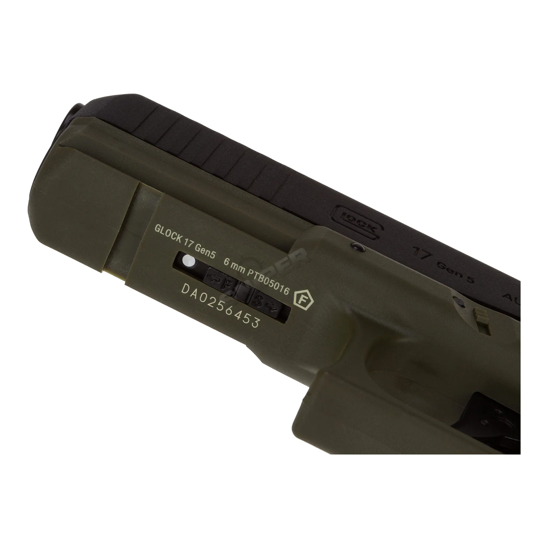 Bundle Deal - Glock 17 Gen 5 GBB Softair Pistole, Black/Green Bundle Deal - Glock 17 Gen 5 GBB Softair Pistole, Black/Green