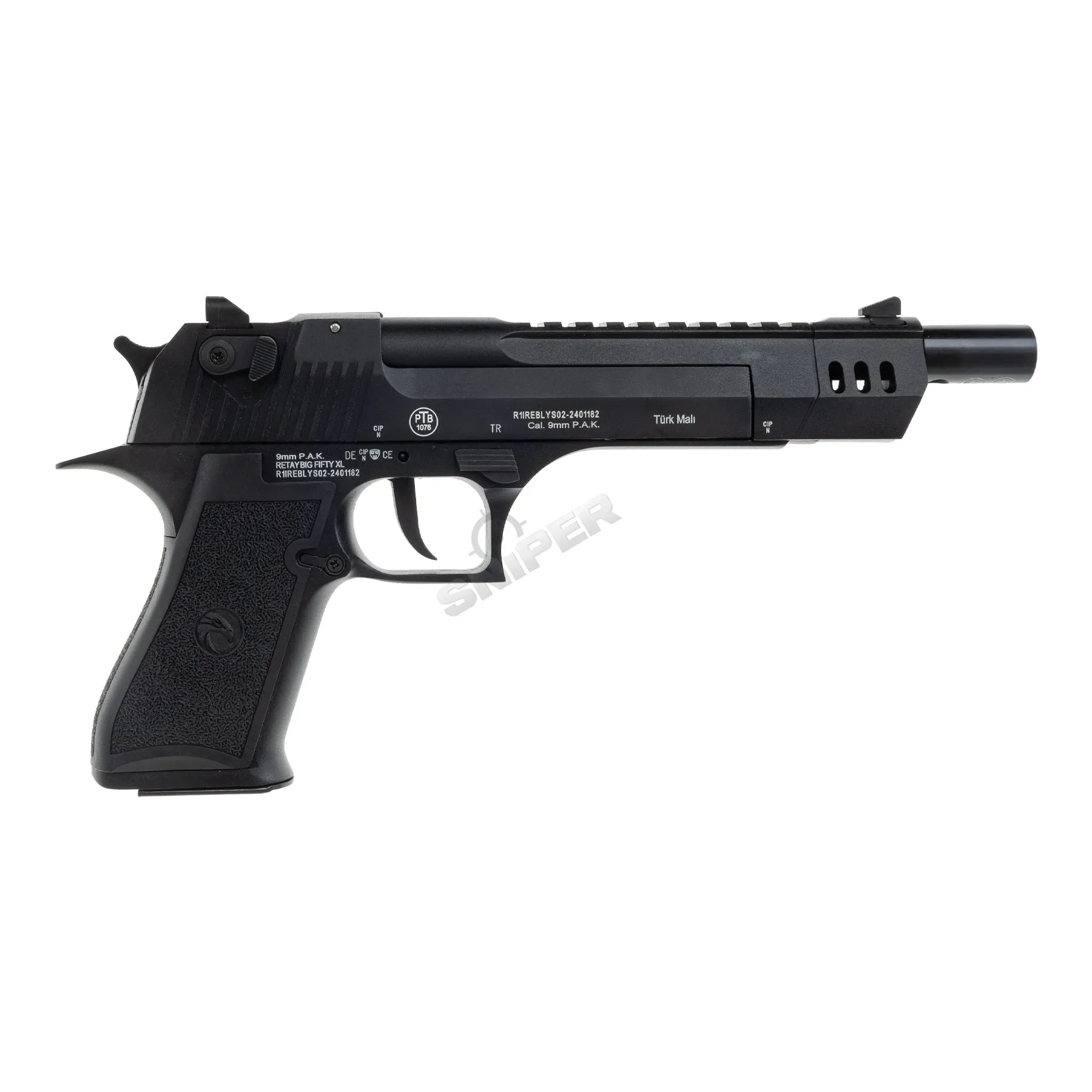 RETAY Big Fifty 9mm P.A.K. Schreckschusspistole, Black RETAY Big Fifty 9mm P.A.K. Schreckschusspistole, Black