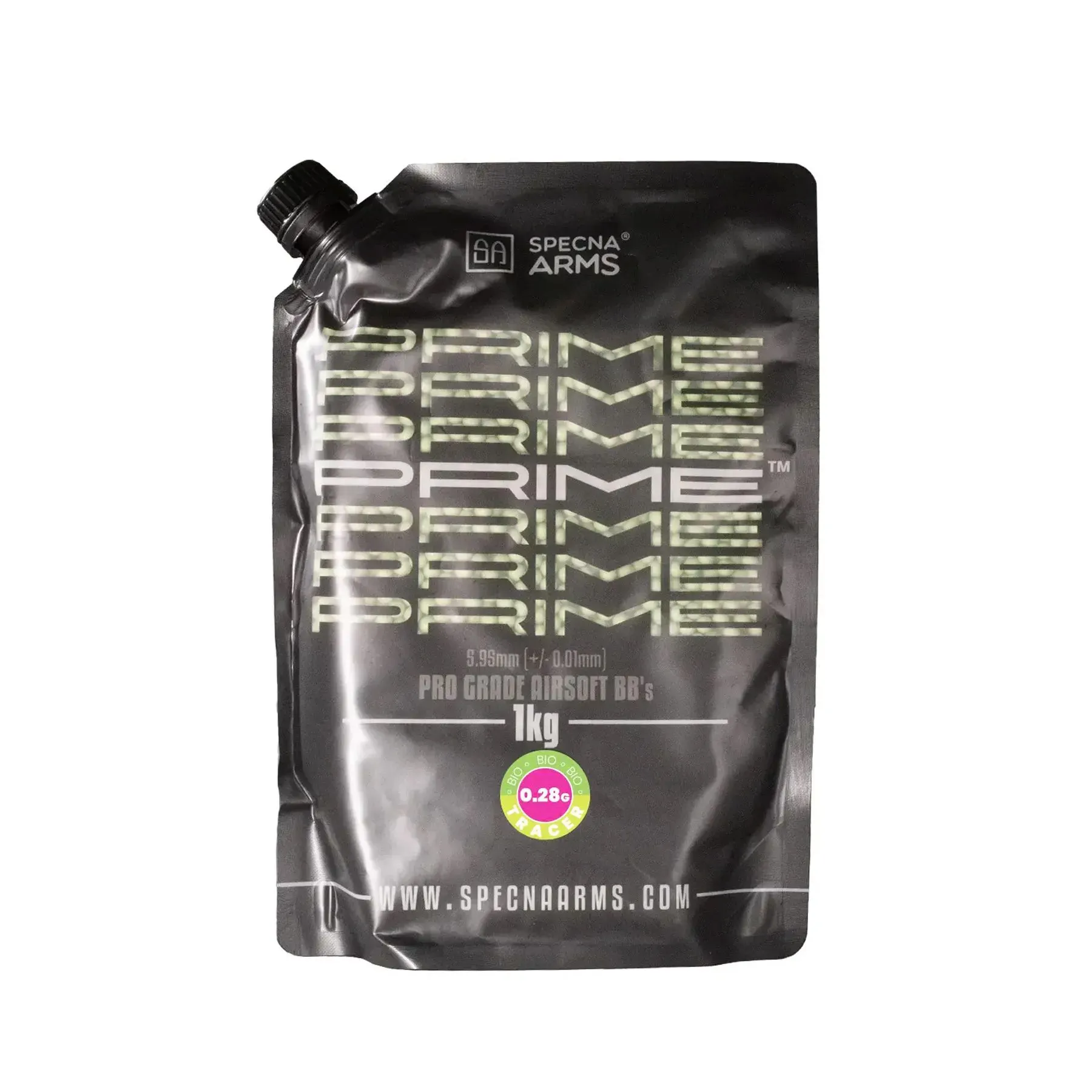 Specna Arms Prime 0.28g Bio Tracer BBs, 1kg Beutel Specna Arms Prime 0.28g Bio Tracer BBs, 1kg Beutel