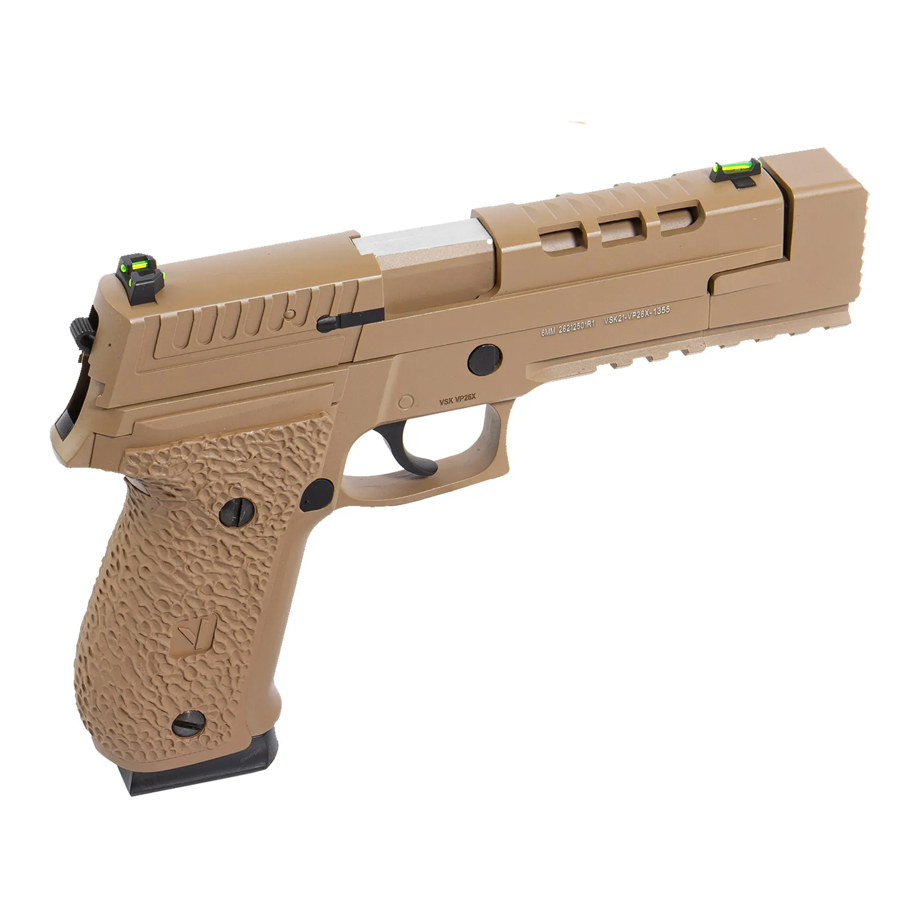 Vorsk VP-26X Softair Pistole GBB, Tan Vorsk VP-26X Softair Pistole GBB, Tan