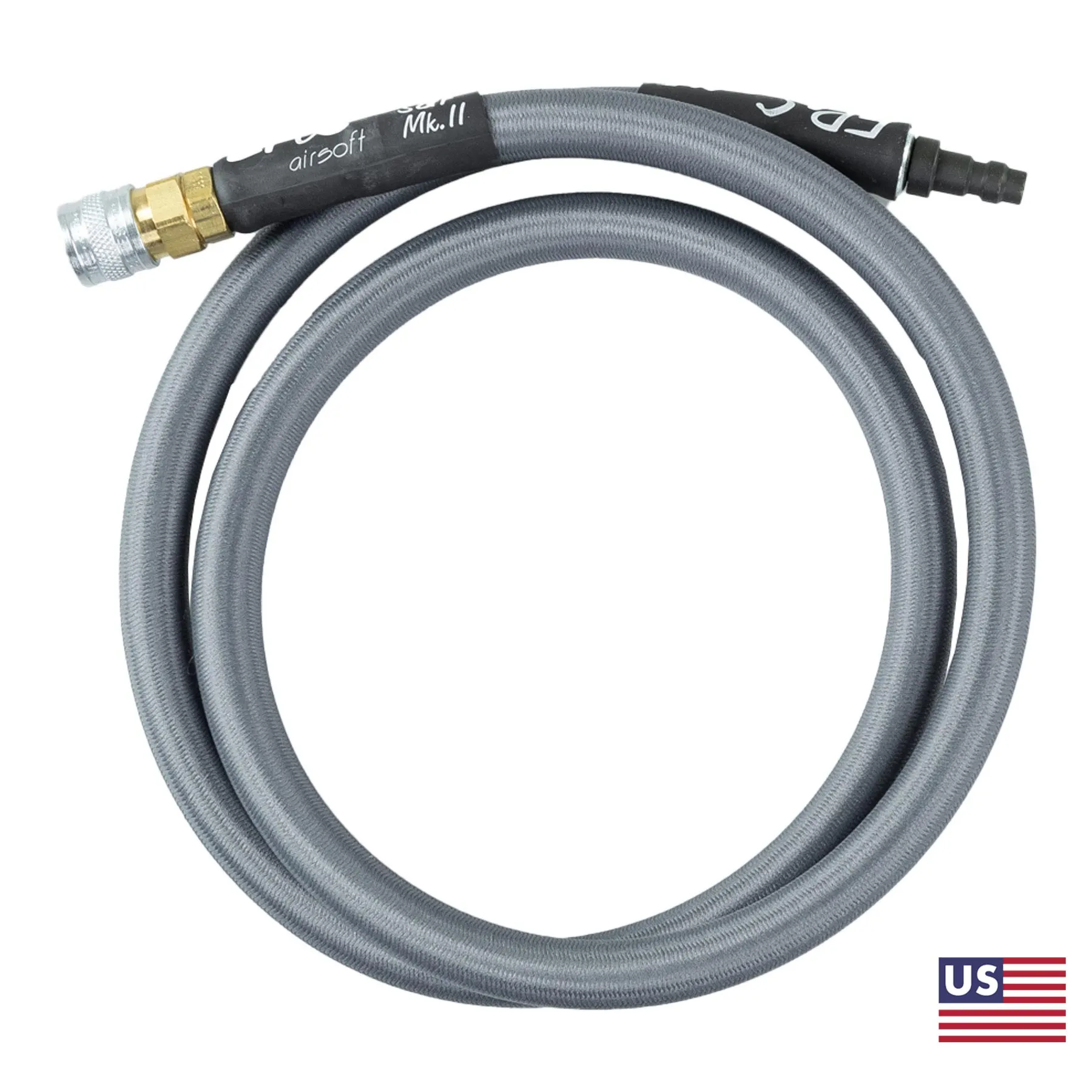 HPA S&F MK. III 100cm Braided Hose Line US, Grey