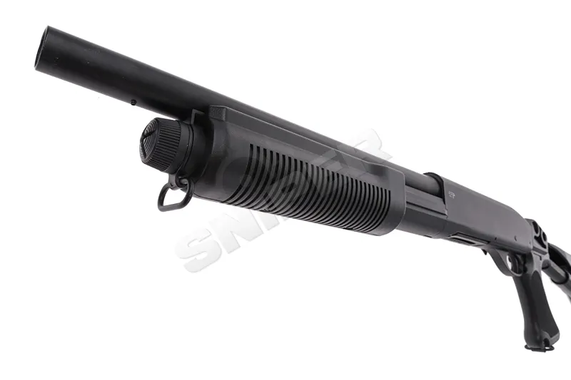M870 Police Sliding Tri-Shot Spring Shotgun, Black