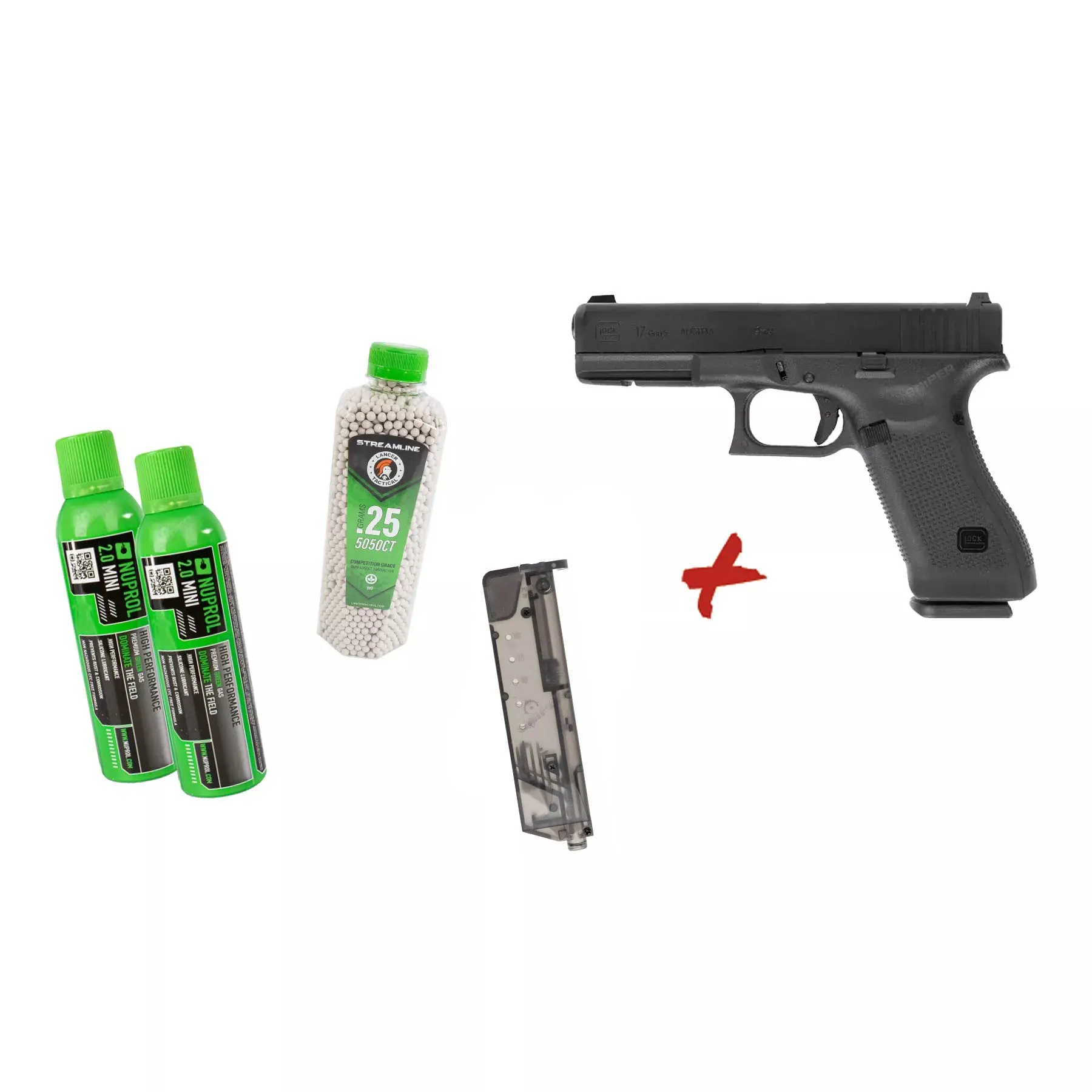 Bundle Deal #1 - Glock 17 Gen 5 GBB Softair Pistole Bundle Deal #1 - Glock 17 Gen 5 GBB Softair Pistole