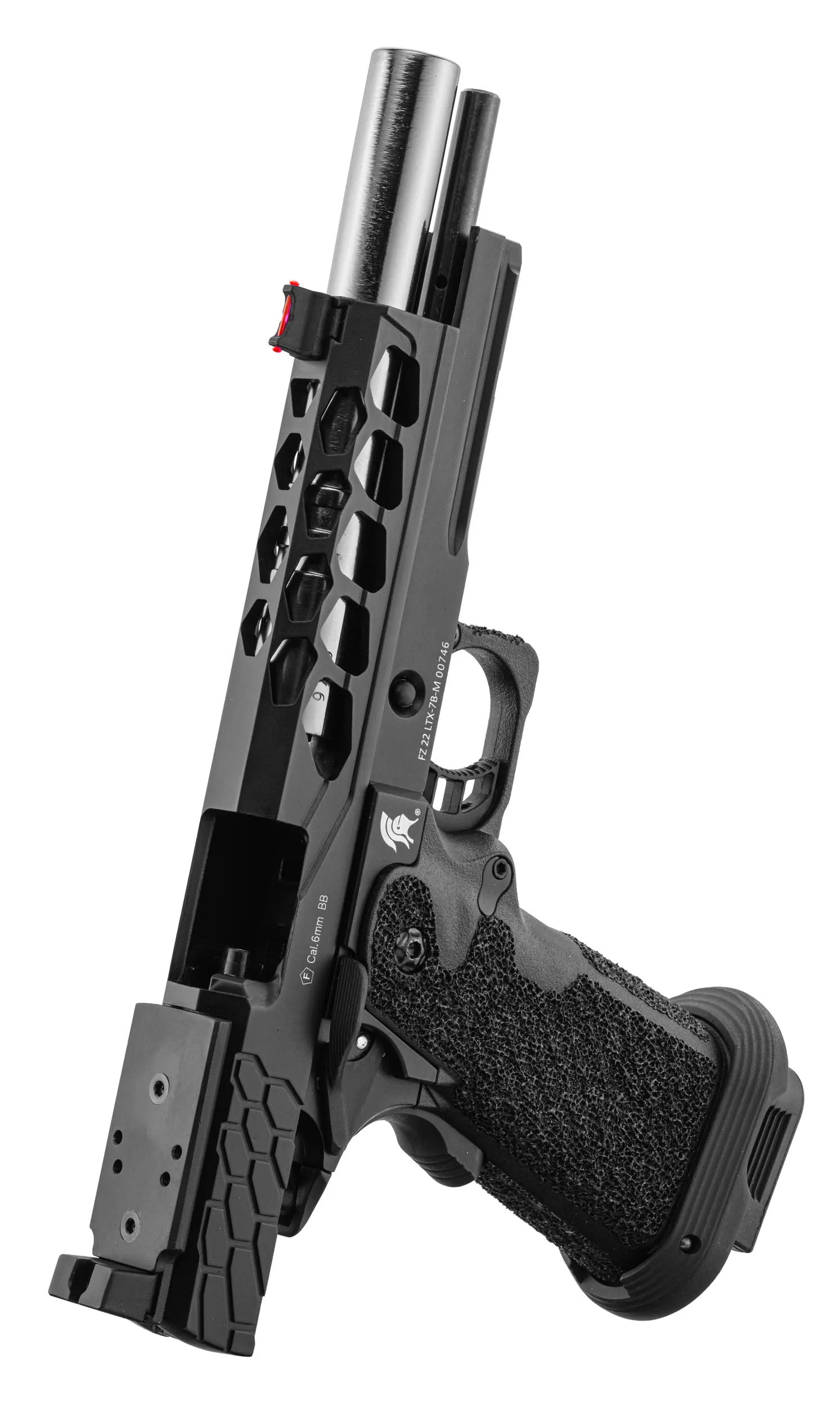 Lancer Tactical LTX-7B Stryk RMR Hi-Capa GBB Softairpistole, Black