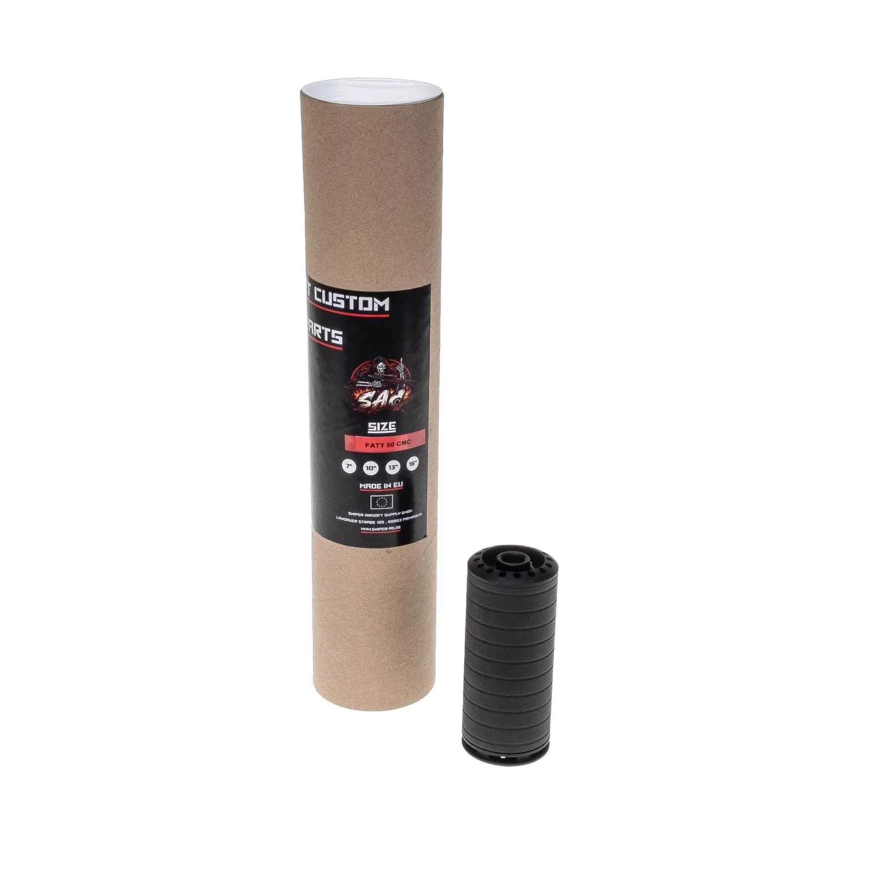 SAC CNC MCS Fatty 50mm Suppressor, Black