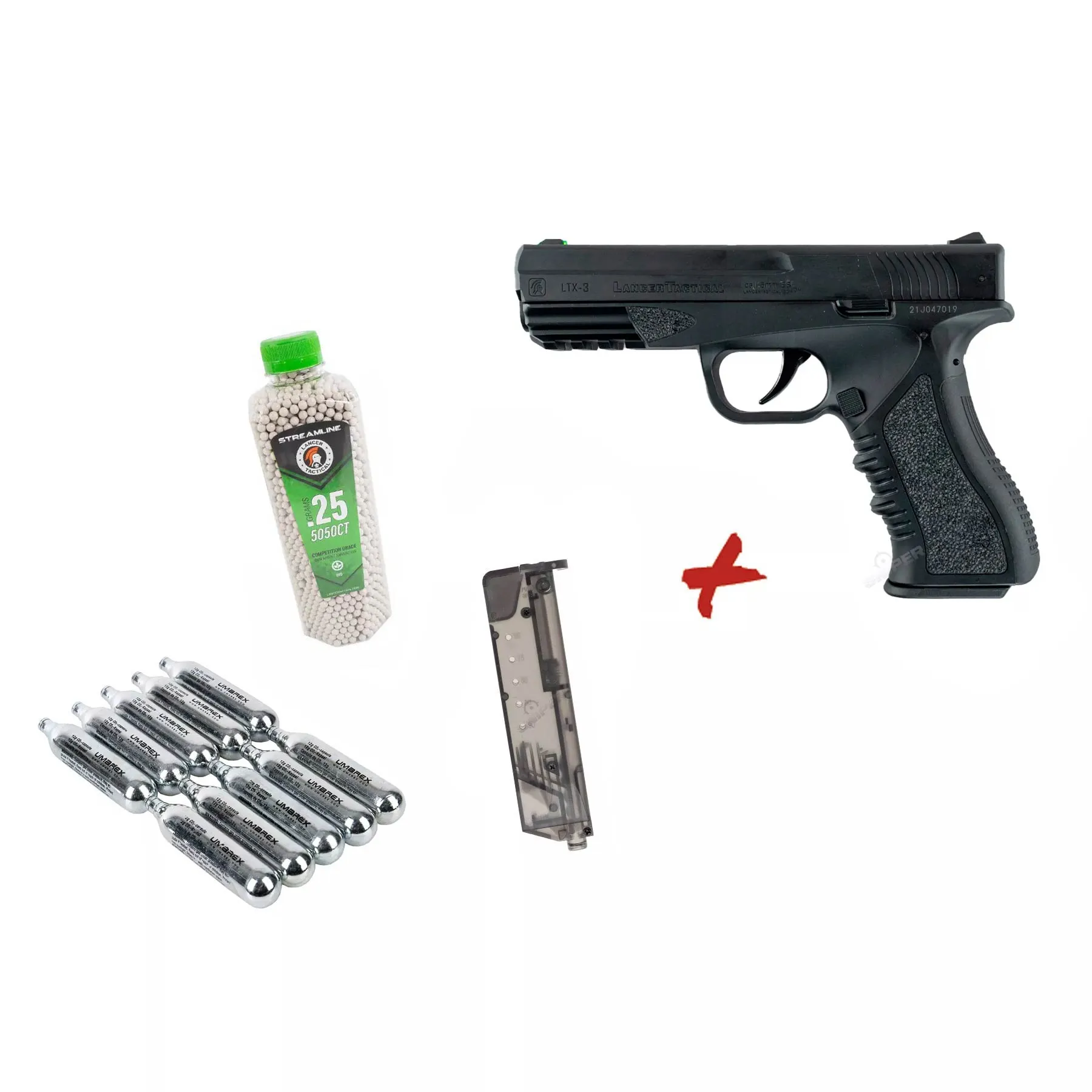 Bundle Deal #1 - Lancer Tactical LTX-3 Softairpistole, Co2