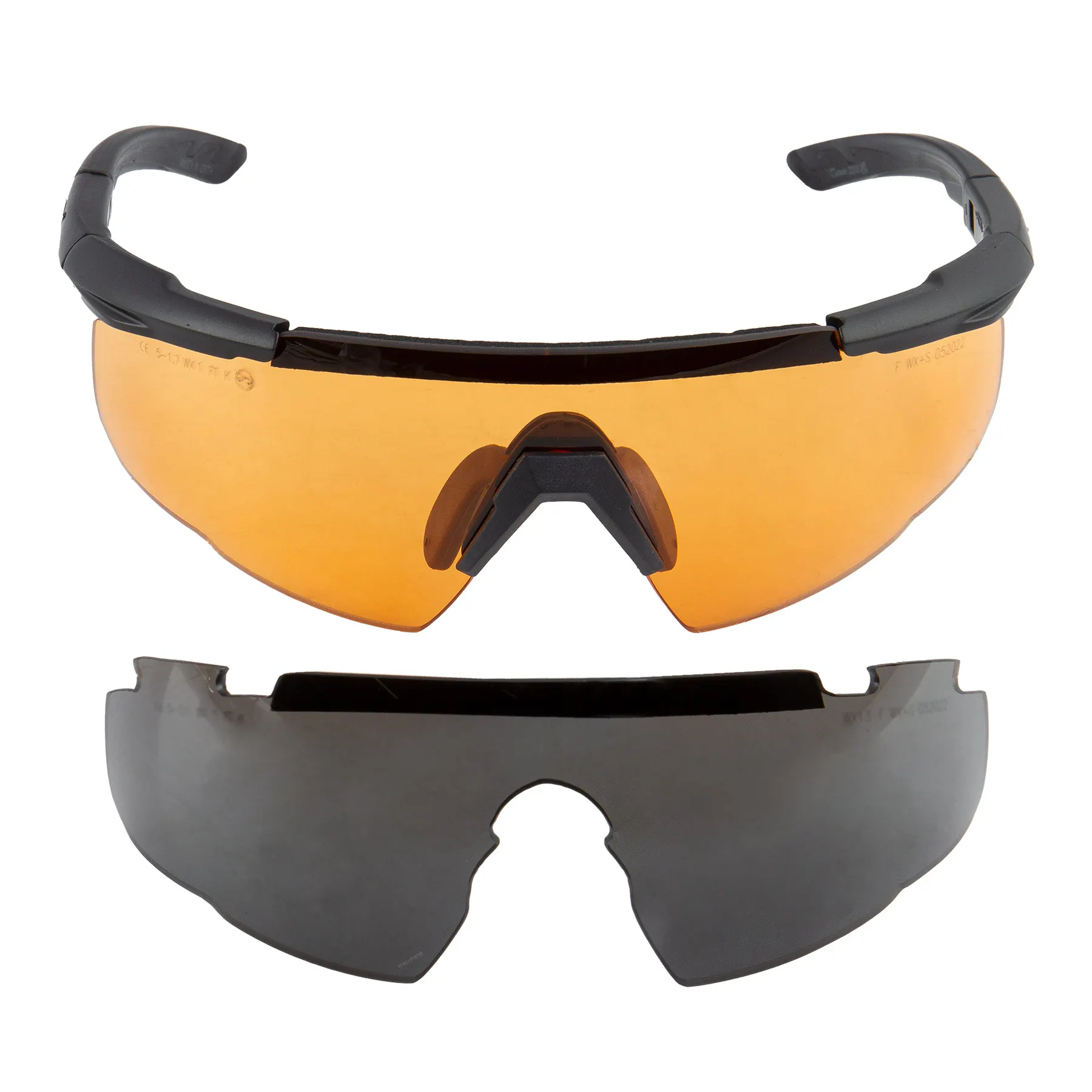 WileyX Saber Advanced Goggles, Grey/Light Rust Lens
